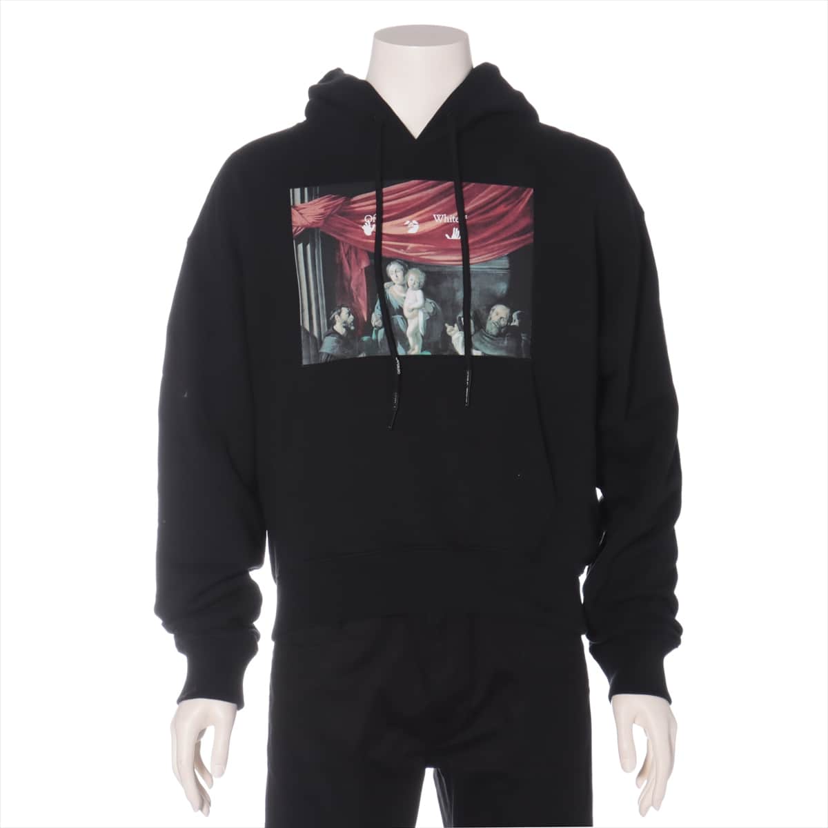 Off-White 20AW Cotton Parker XS Men's Black  CARAVAGGIO PAINTING OVER HOODIE