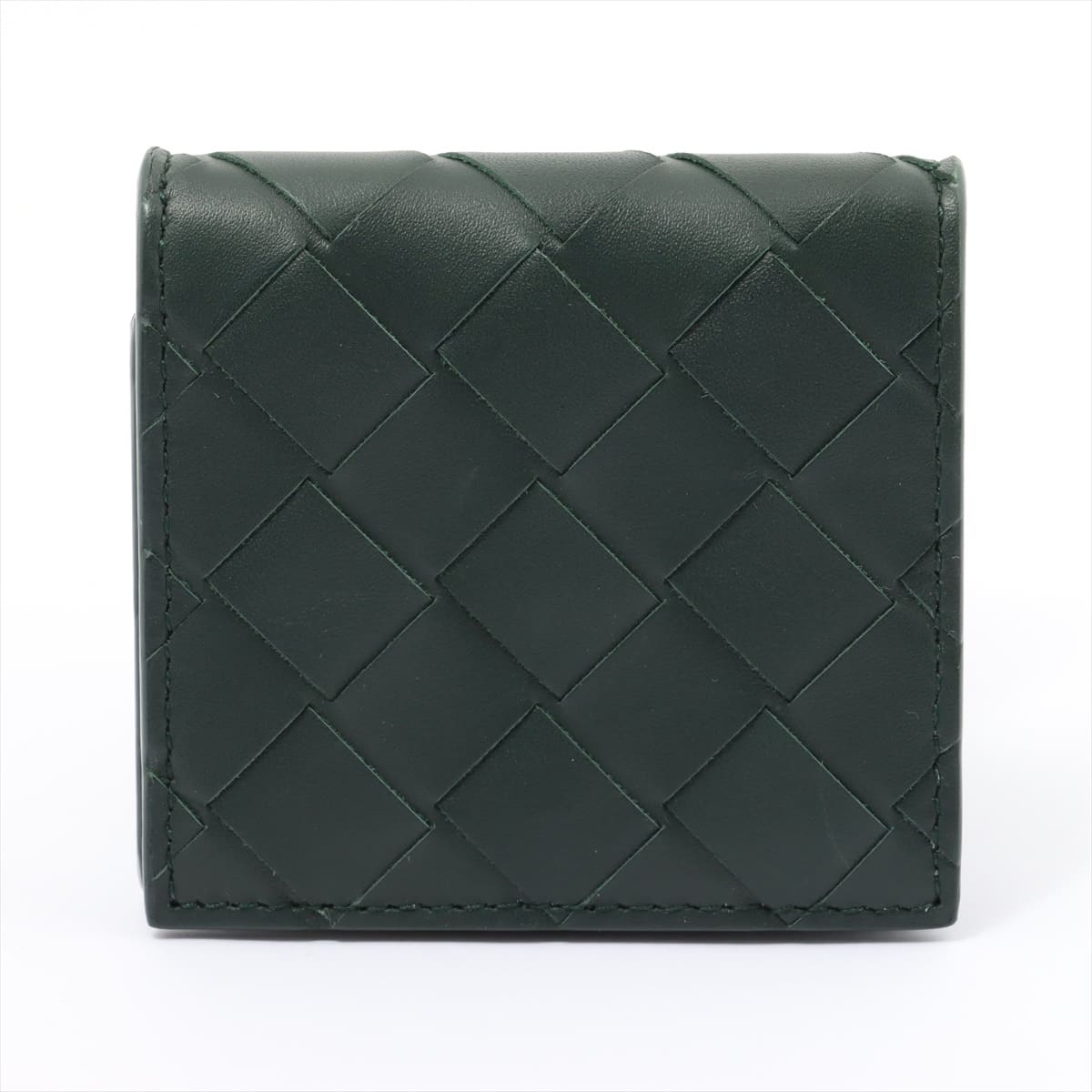 Bottega Veneta Intrecciato Leather Coin case Green There is a smell of all the threads