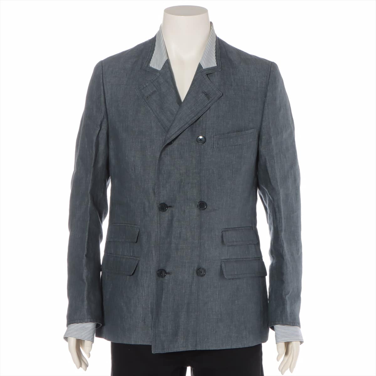 Dolce & Gabbana Linen Tailored jacket 48 Men's Grey  Layered sleeves are removable
