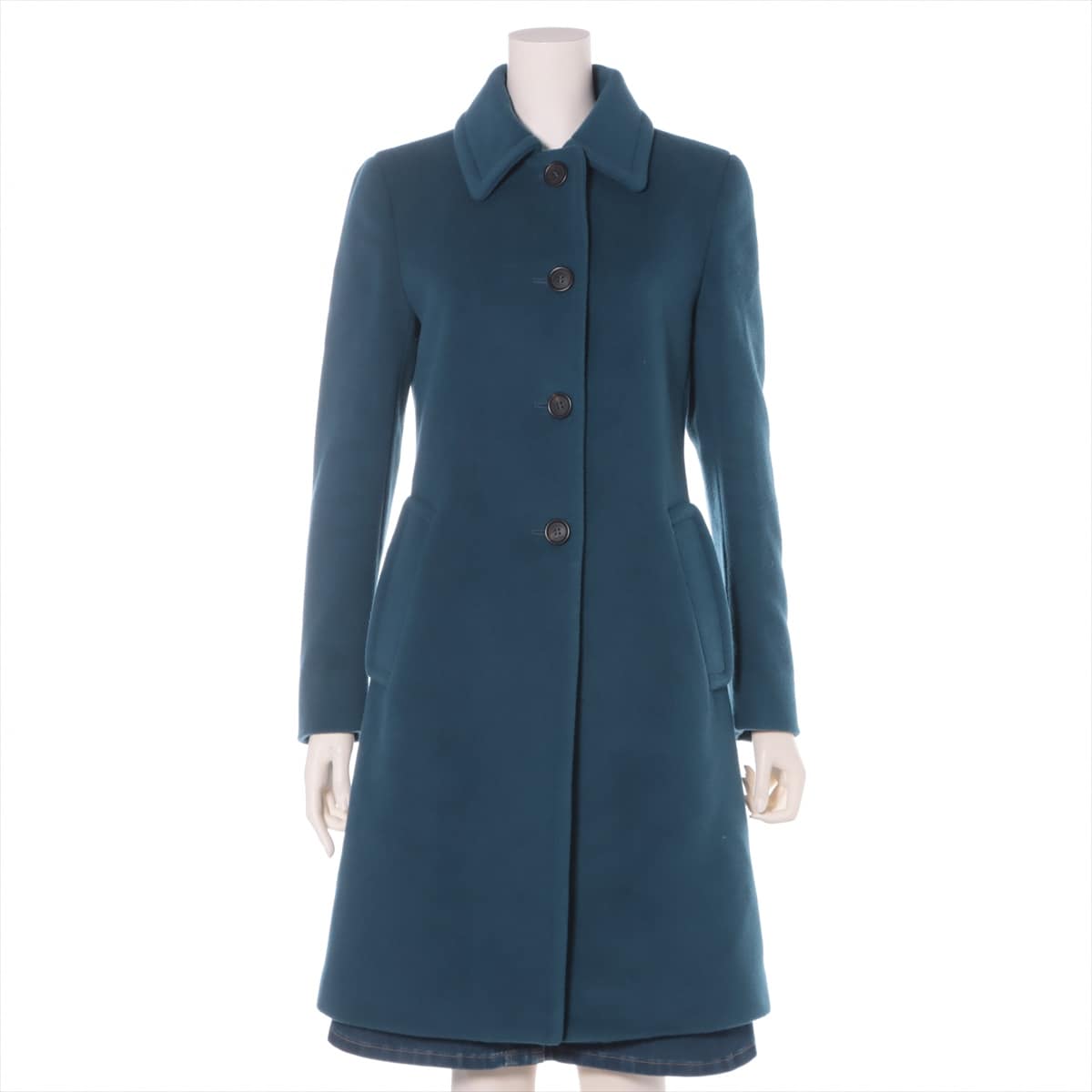 Prada Wool Half coat 40 Ladies' Blue