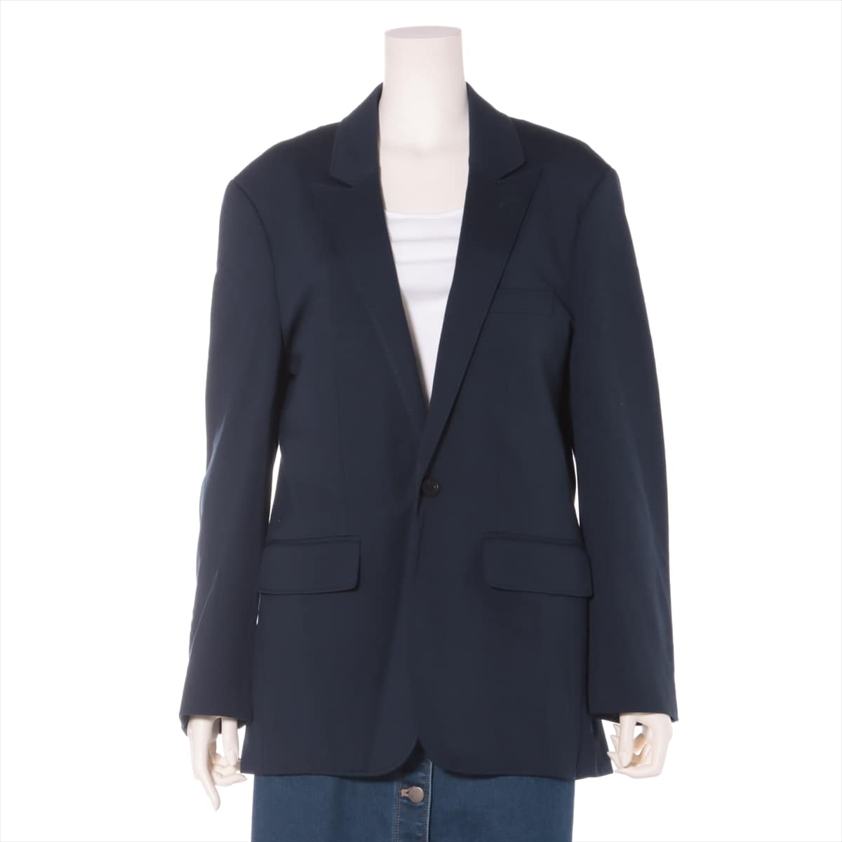 Loewe Rayon * Naylon Tailored jacket 46 Ladies' Navy blue