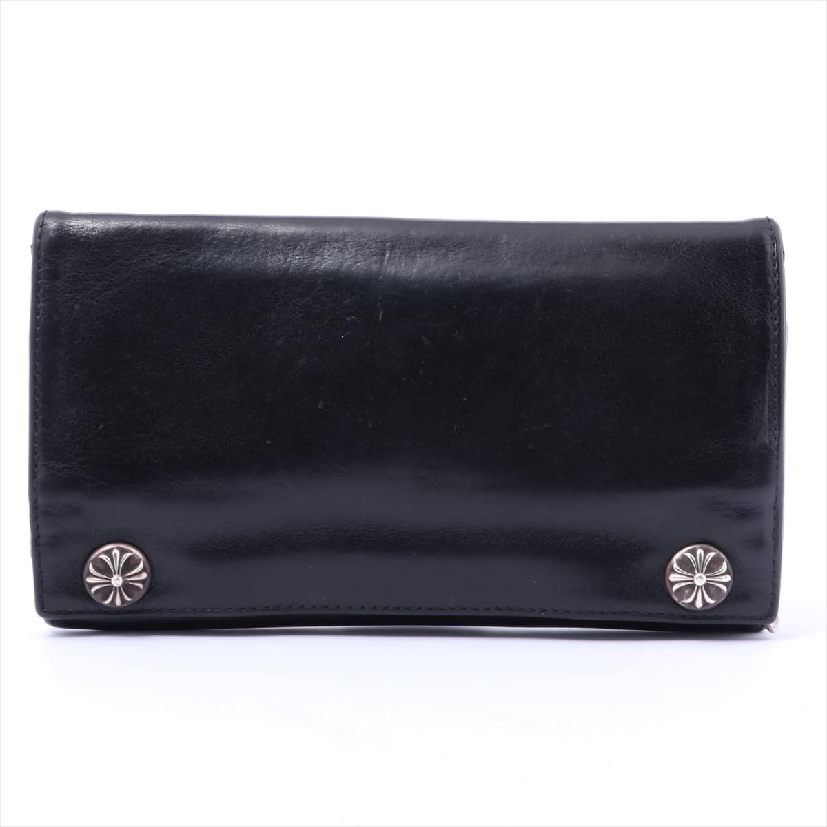 Chrome Hearts Gleasey Wallet Leather Black