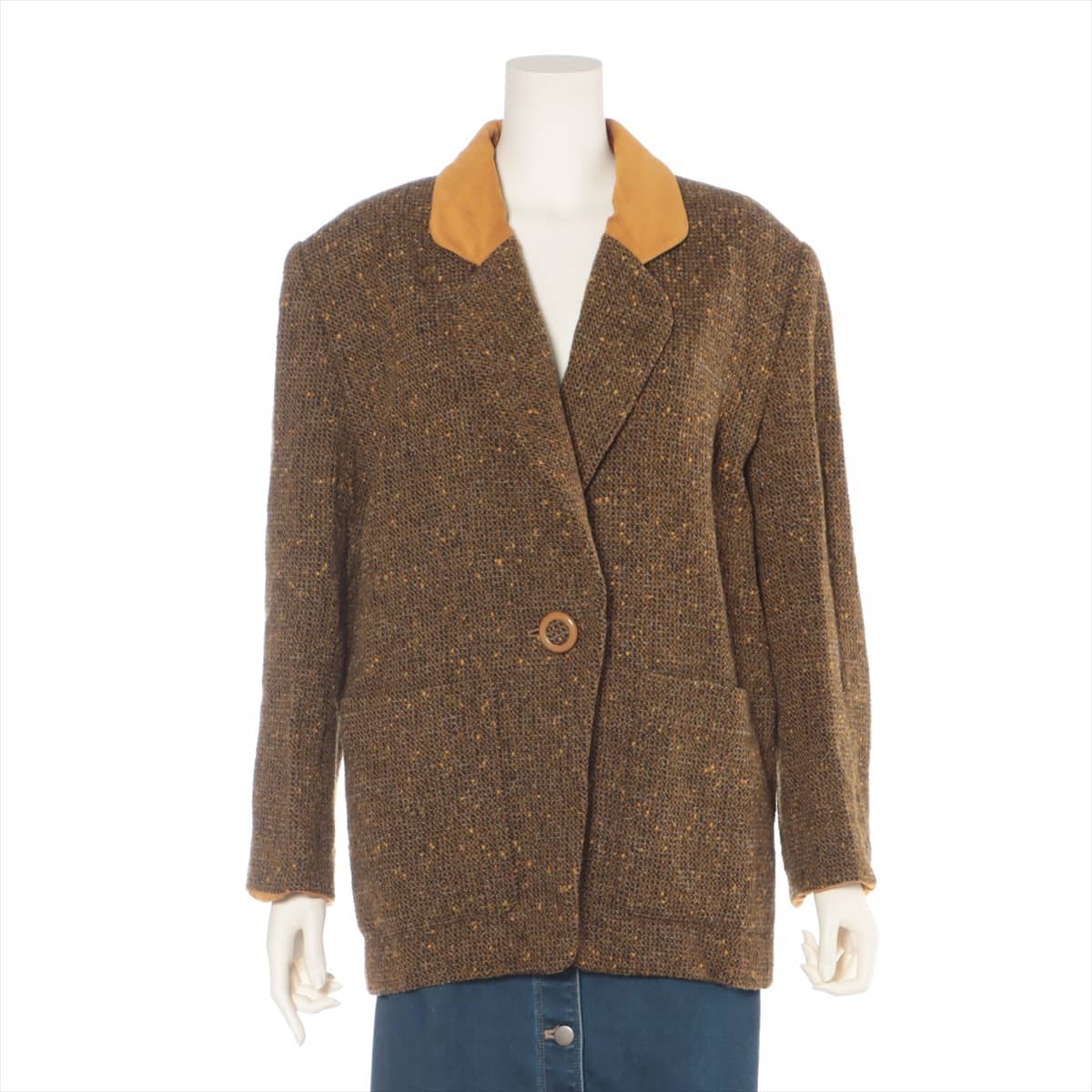 Christian Dior Wool Tailored jacket M Ladies' Brown  Tweed