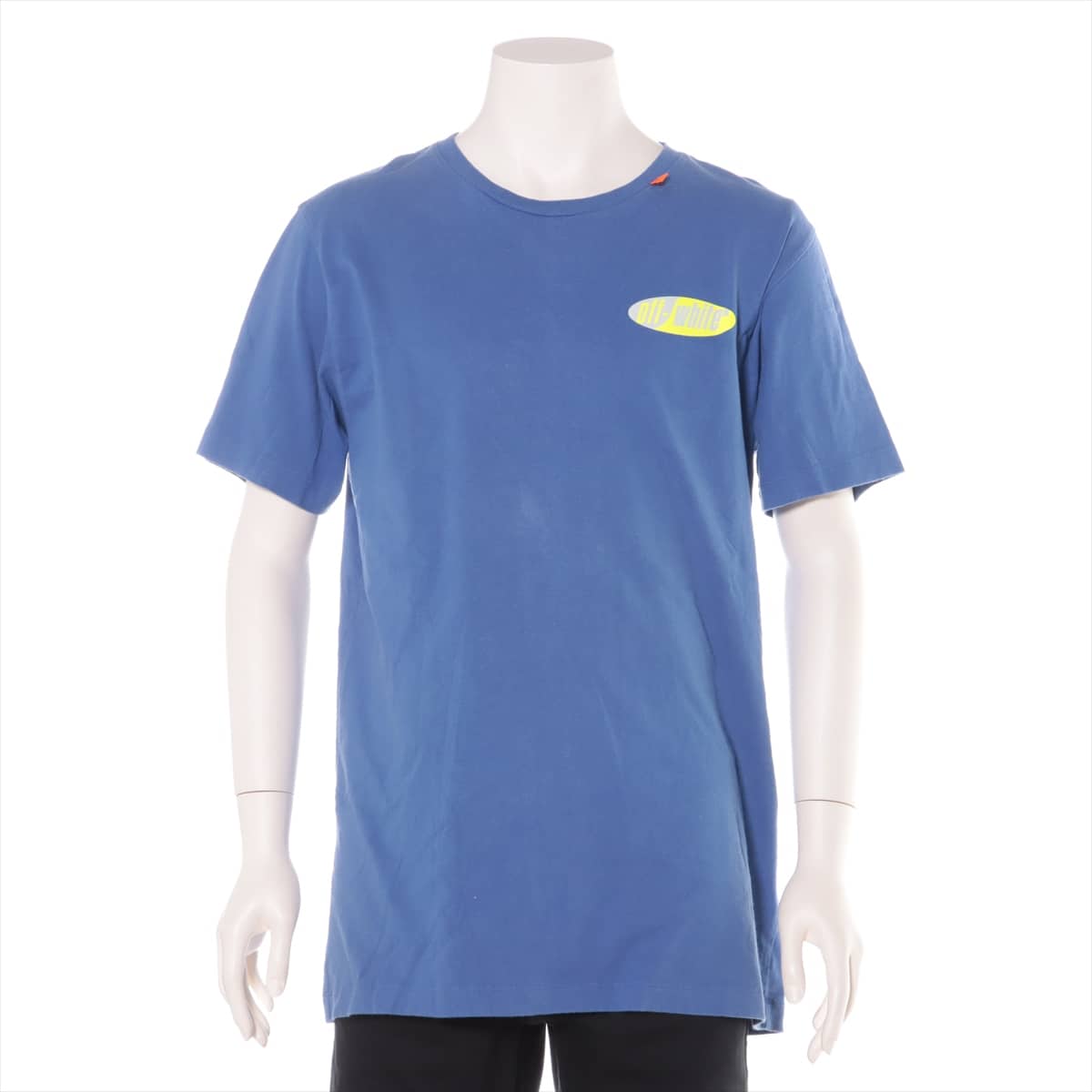 Off-White 19SS Cotton T-shirt L Men's Blue  split logo