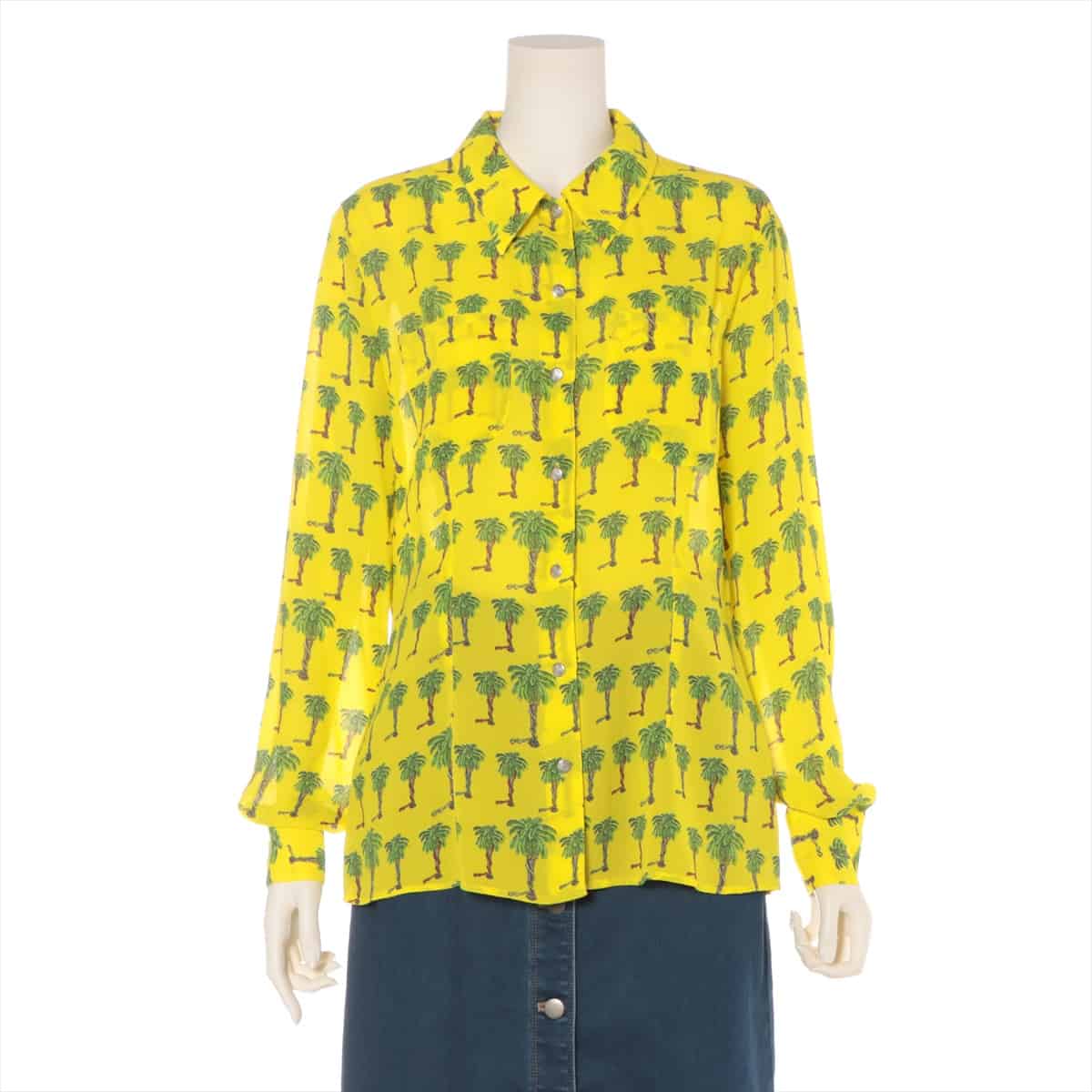 Versace Jeans Couture Polyester Shirt M Ladies' Yellow