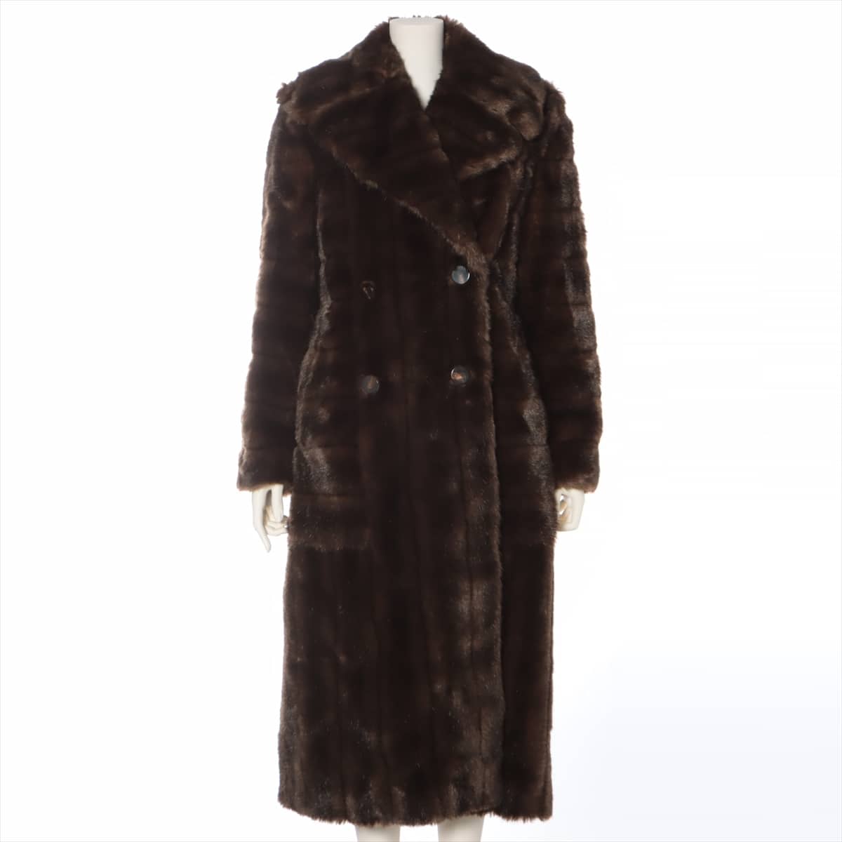 Gucci Faux fur Long coat 42 Ladies' Brown