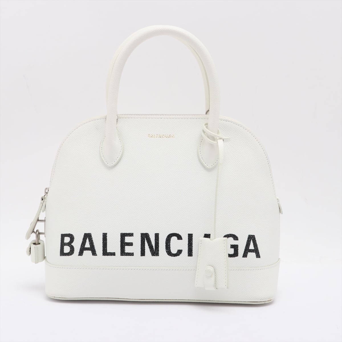 Balenciaga Ville Top Handle S Leather 2way handbag White 518873