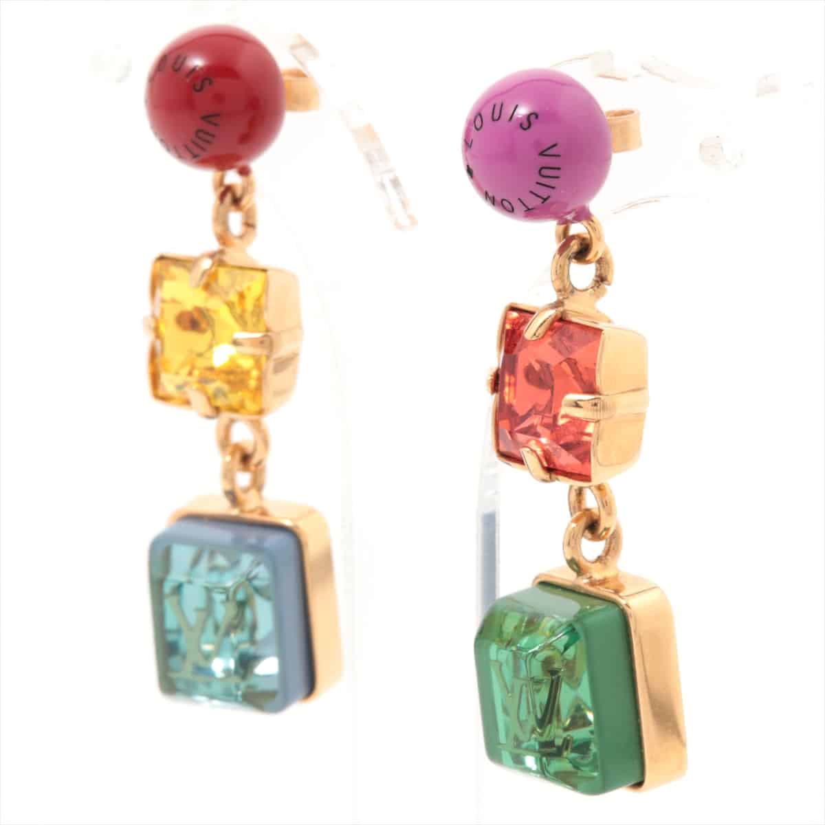 Louis Vuitton Piercing jewelry (for both ears) GP Multicolor LE0131 Color stone