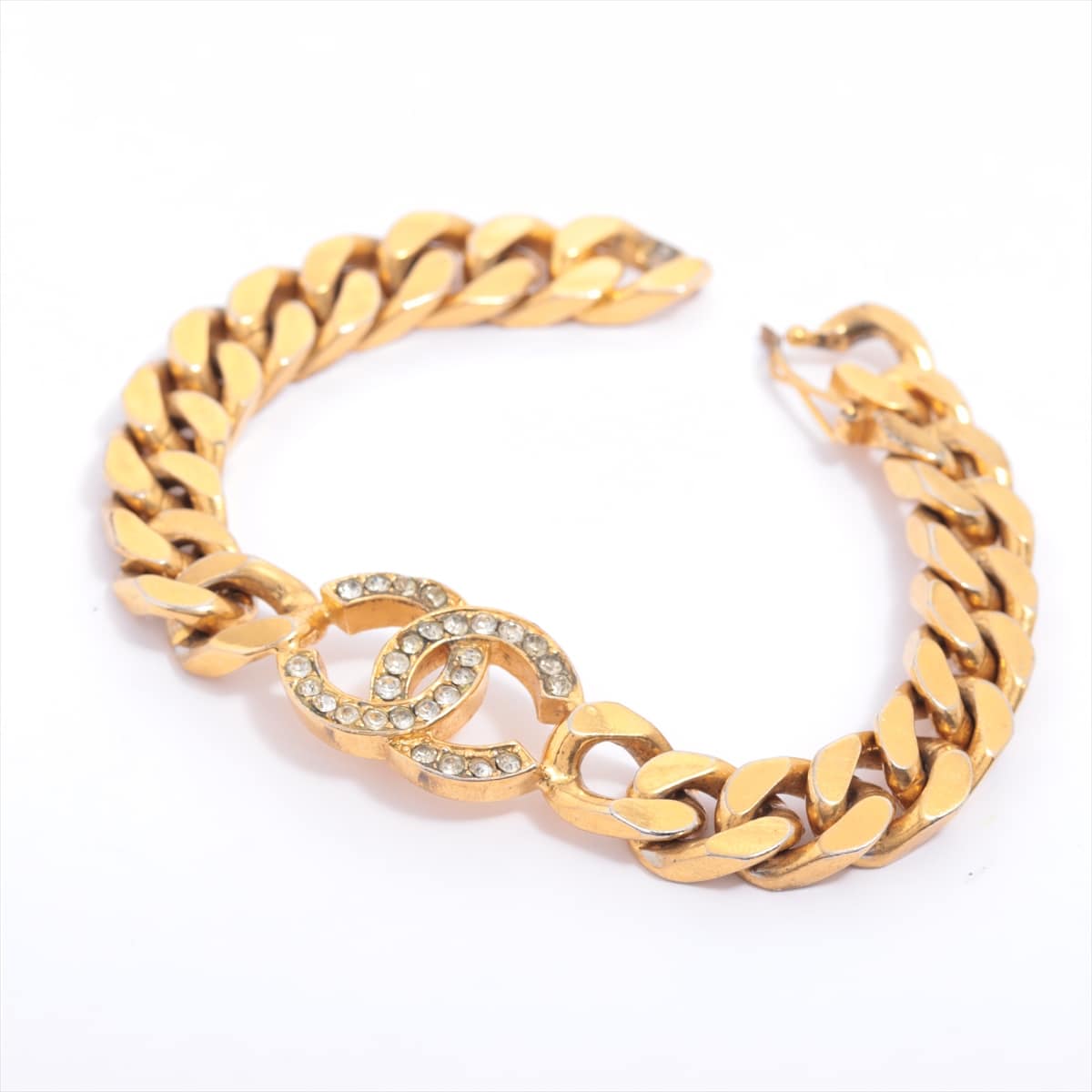 Chanel Coco Mark Bracelet GP×inestone Gold