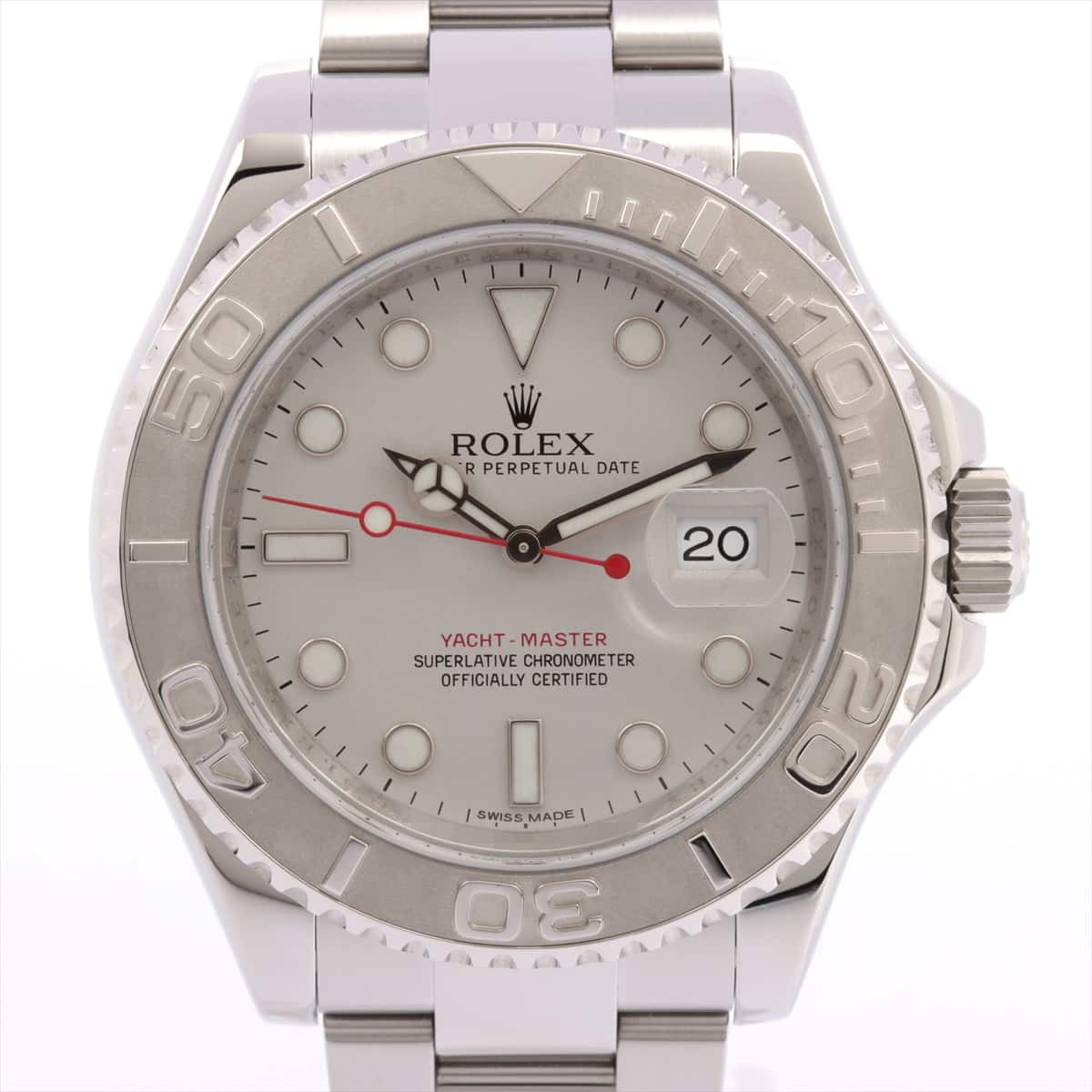 Rolex Yacht‑Master 116622 SS×PT AT Silver-Face Extra Link 1