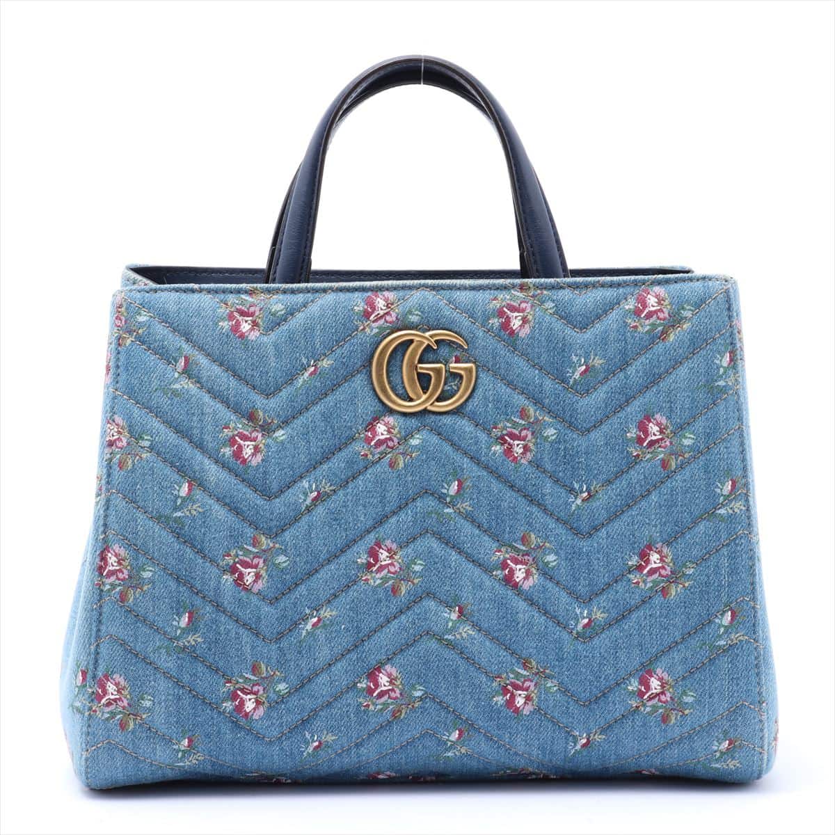 Gucci GG Marmont Denim 2way handbag Blue 448054