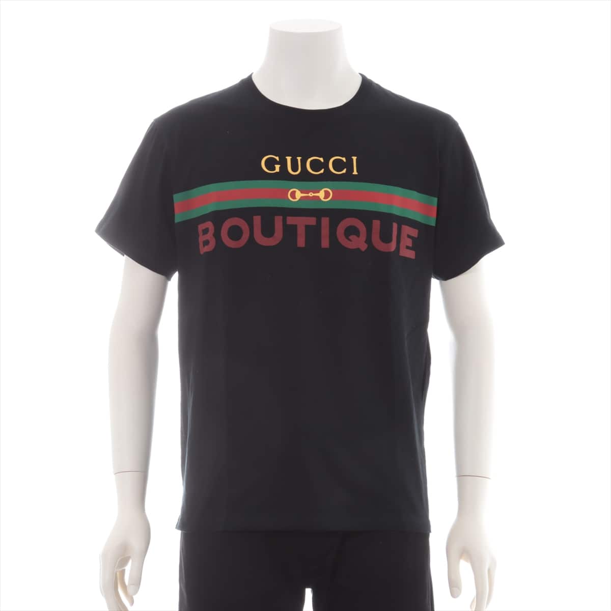 Gucci Vintage logo Cotton T-shirt XS Ladies' Black