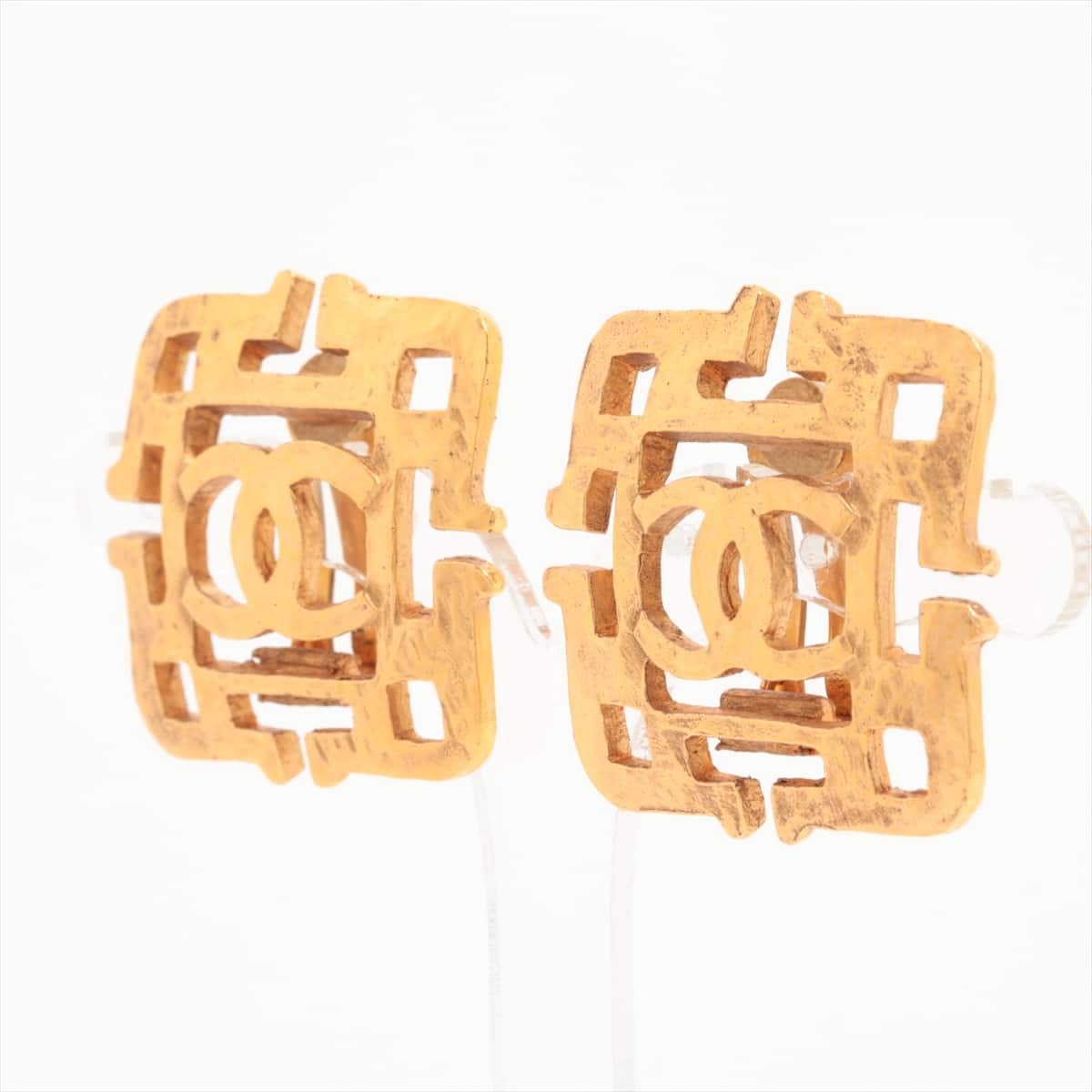 Chanel Coco Mark 2 8 Earrings (for both ears) GP Gold