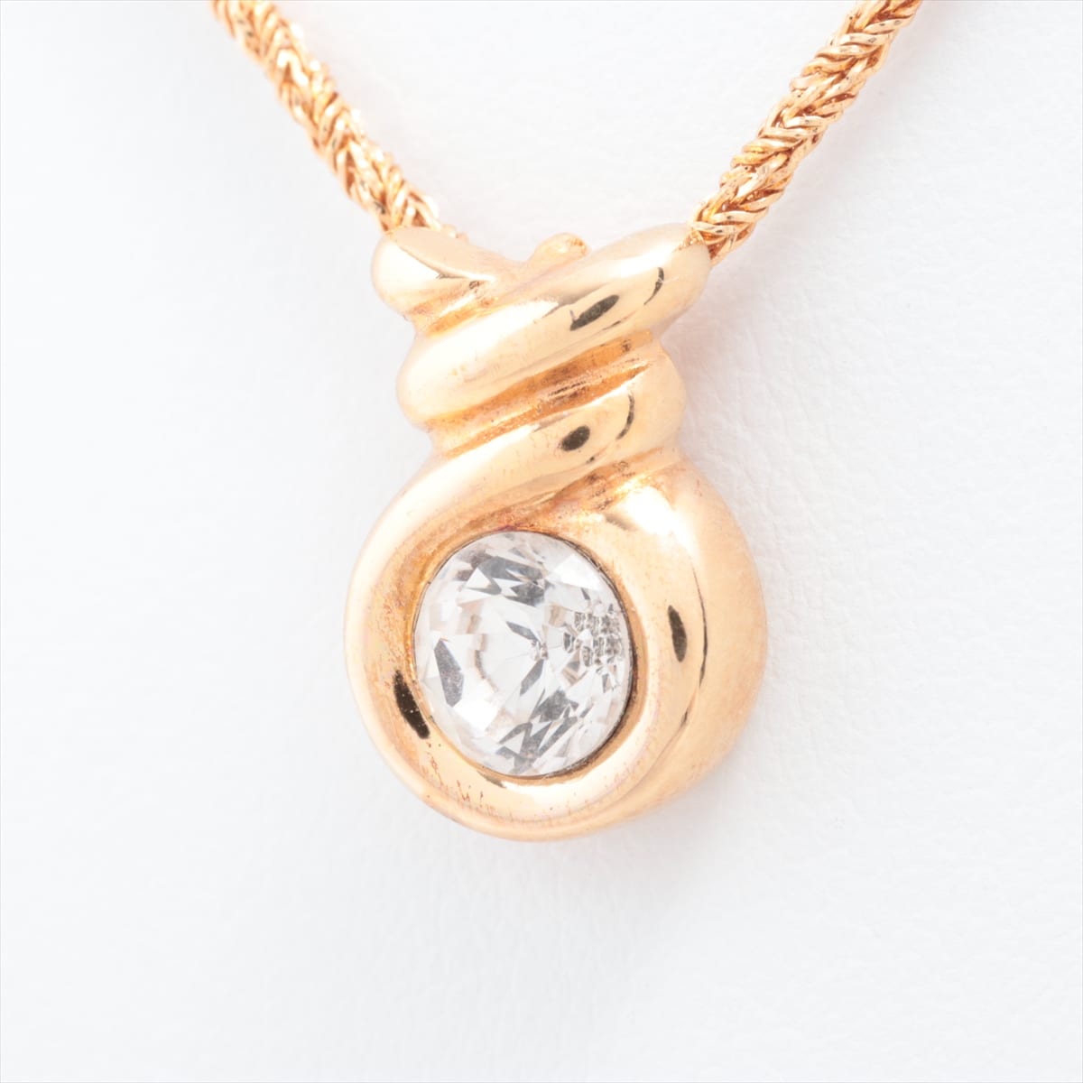 Christian Dior Necklace GP×inestone Gold