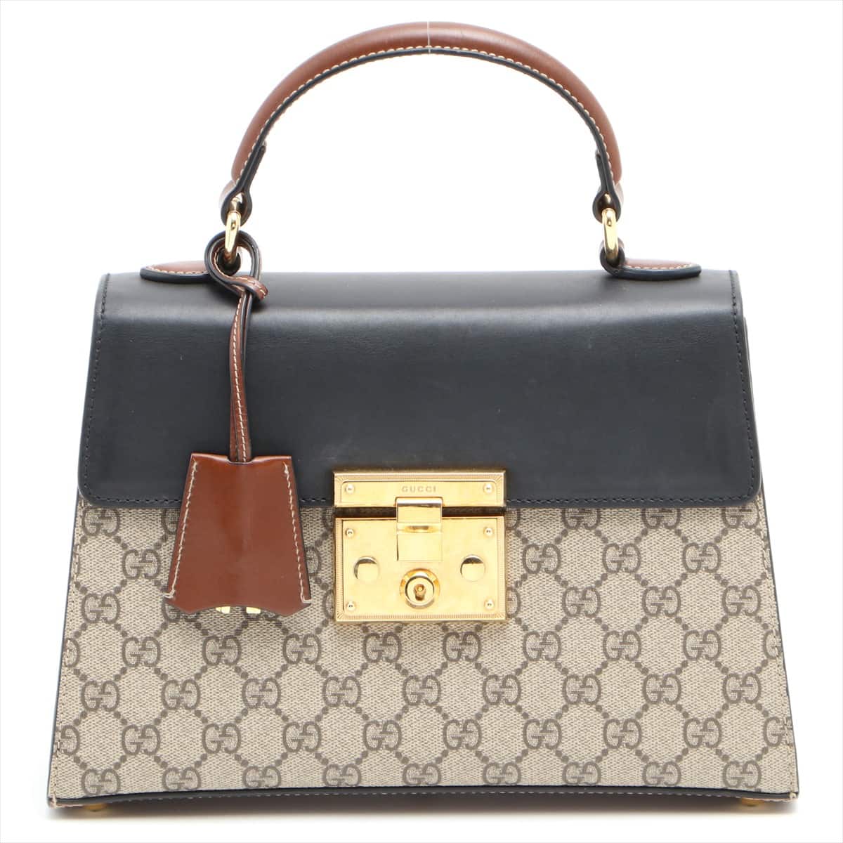 Gucci Padlock GG Supreme PVC & leather 2way handbag Beige 453188
