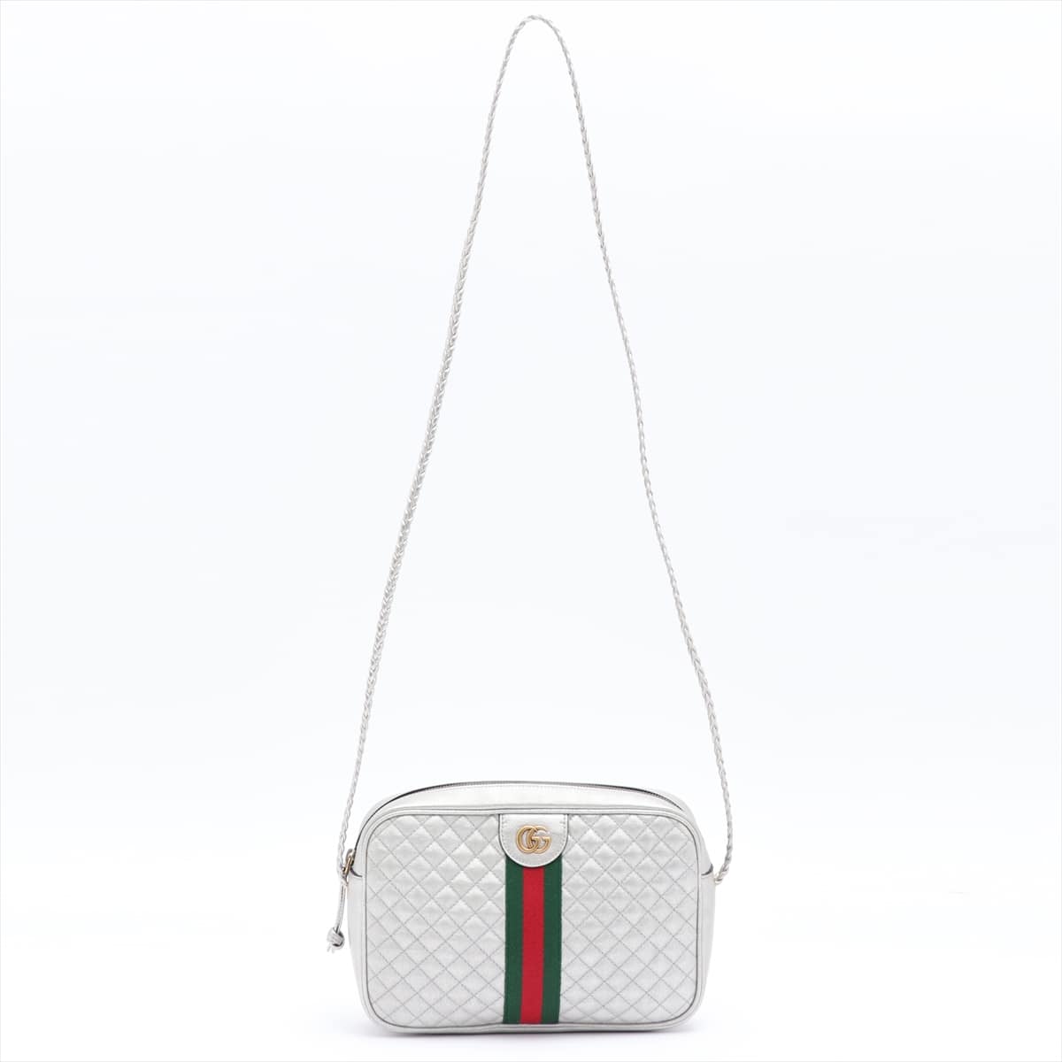 Gucci GG Marmont Leather Shoulder bag Silver 541051