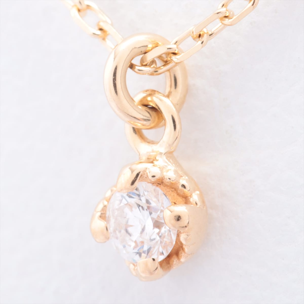 Aget agete diamond Necklace K14YG 0.05ct