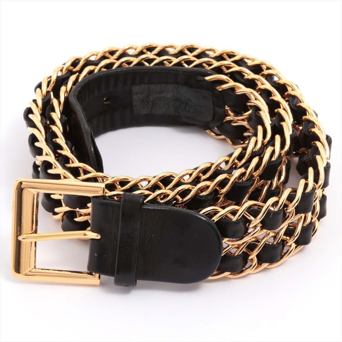 Chanel Chain belt GP & Leather Black