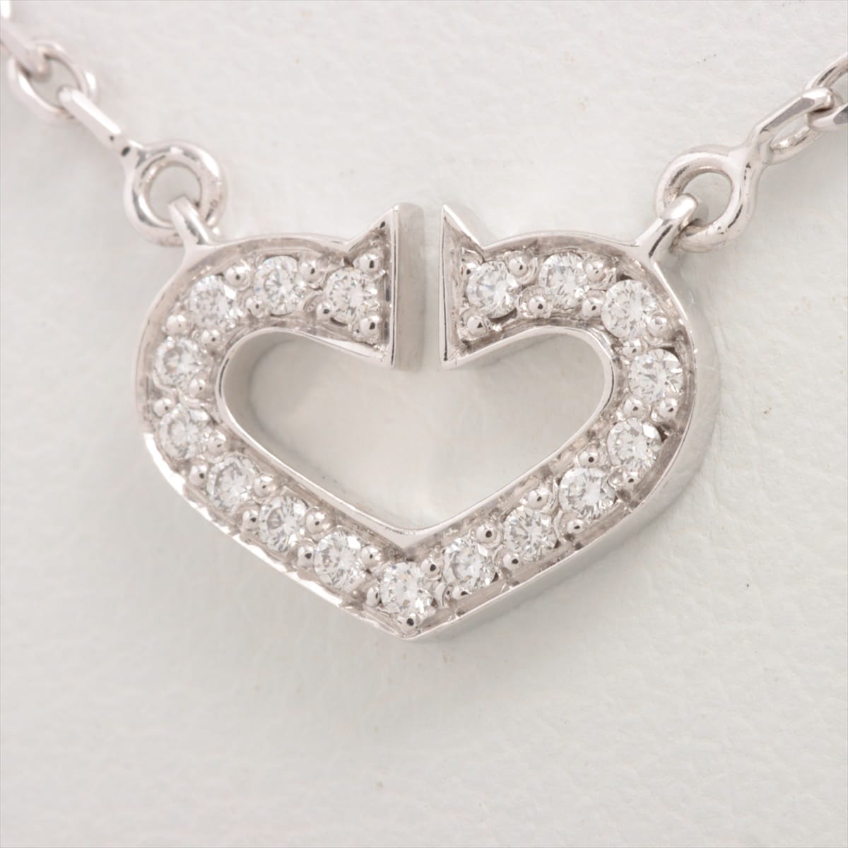 Cartier C Heart diamond Necklace 750(WG) 5.5g