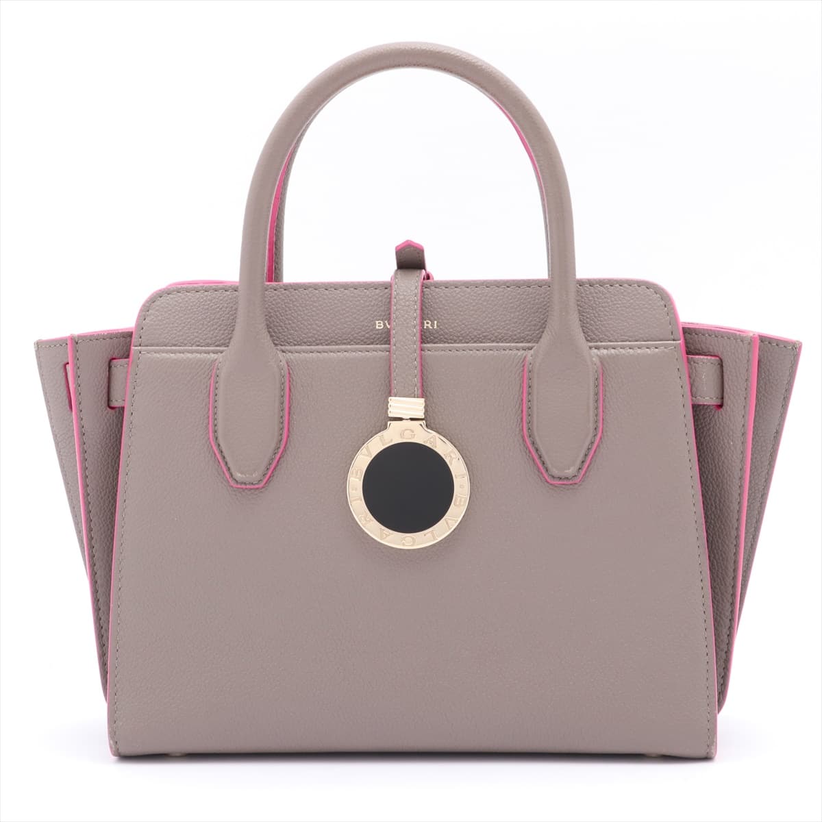 Bvlgari ALBA Leather 2way handbag Grey