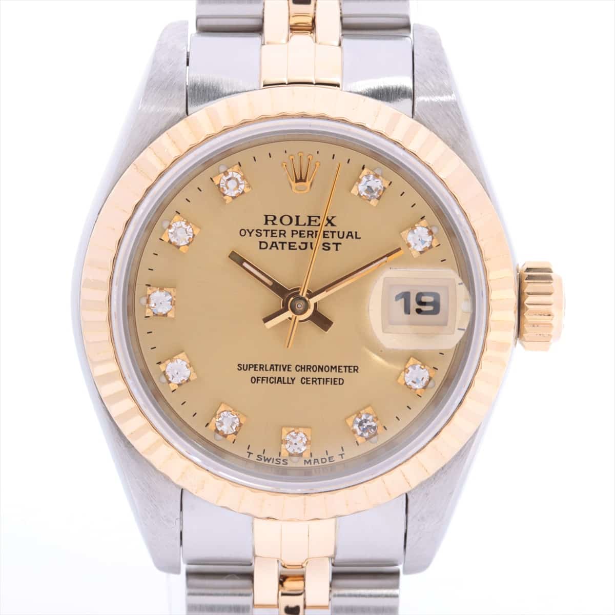 Rolex Datejust 69173G SS×YG AT Champagne-Face Ladies'