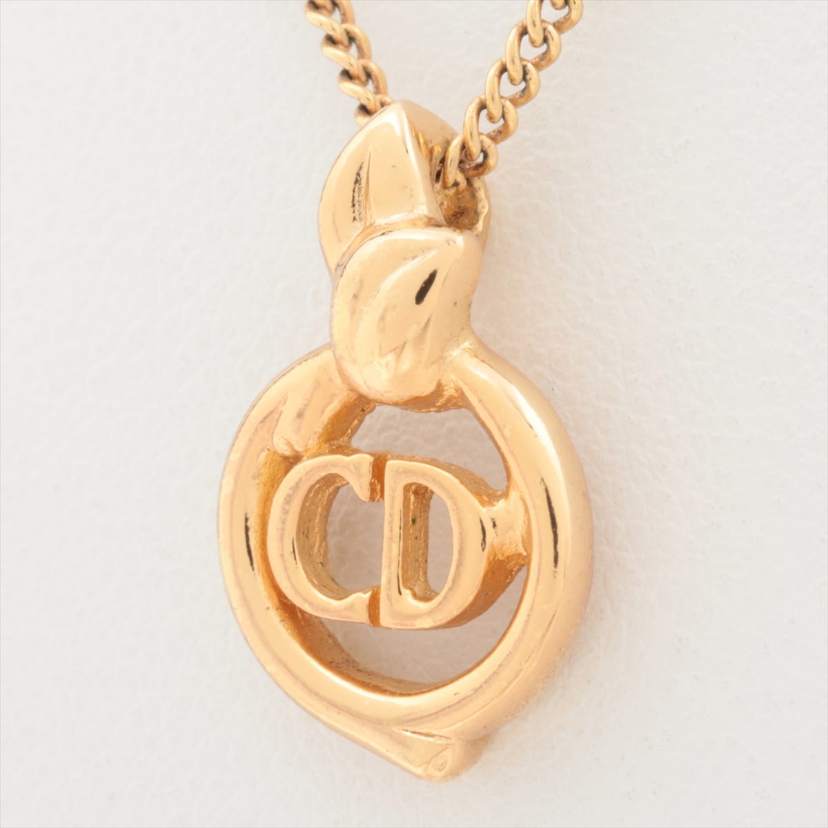 Christian Dior Necklace GP Gold CD logo