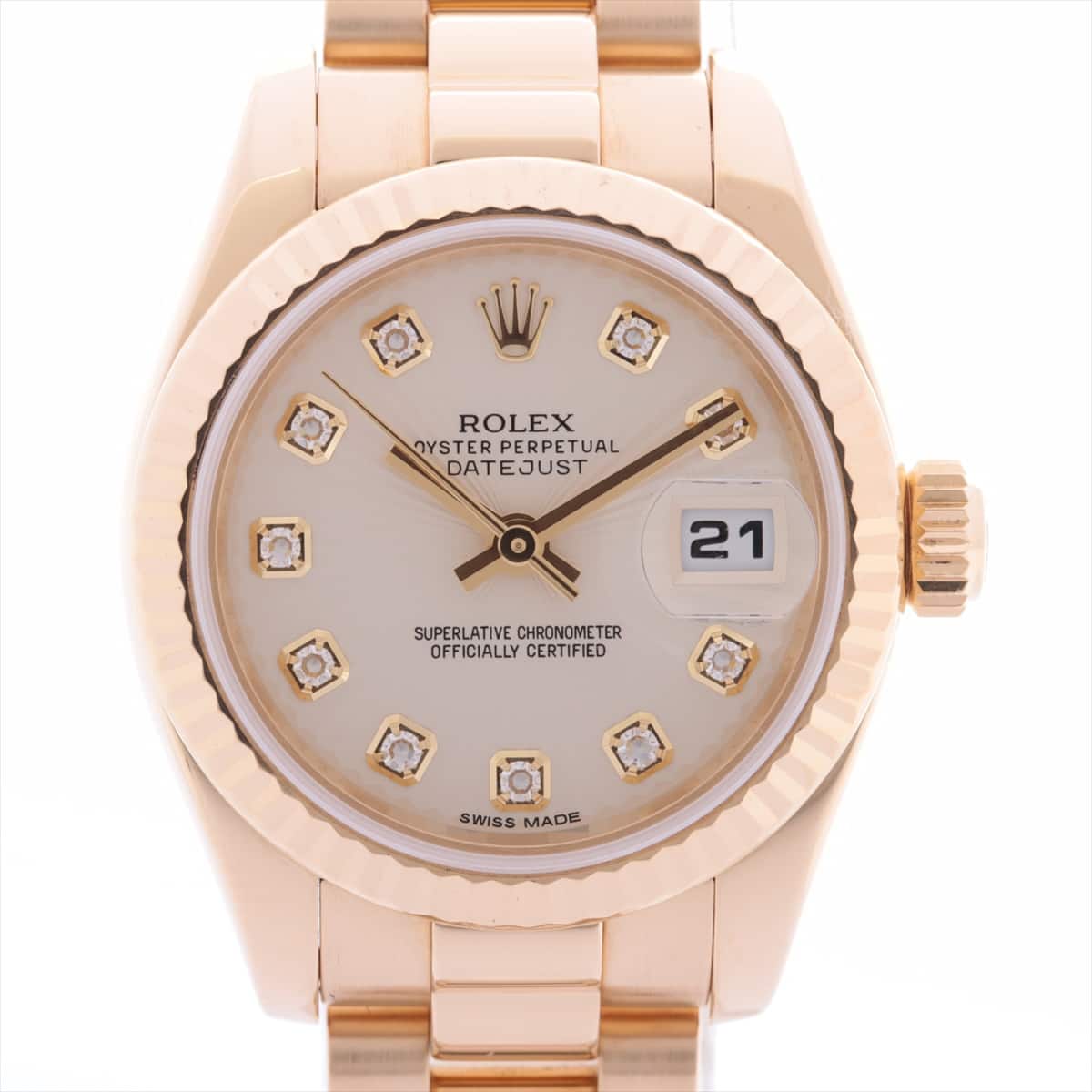 Rolex Datejust 179178G YG AT Ivory-Face Ladies'