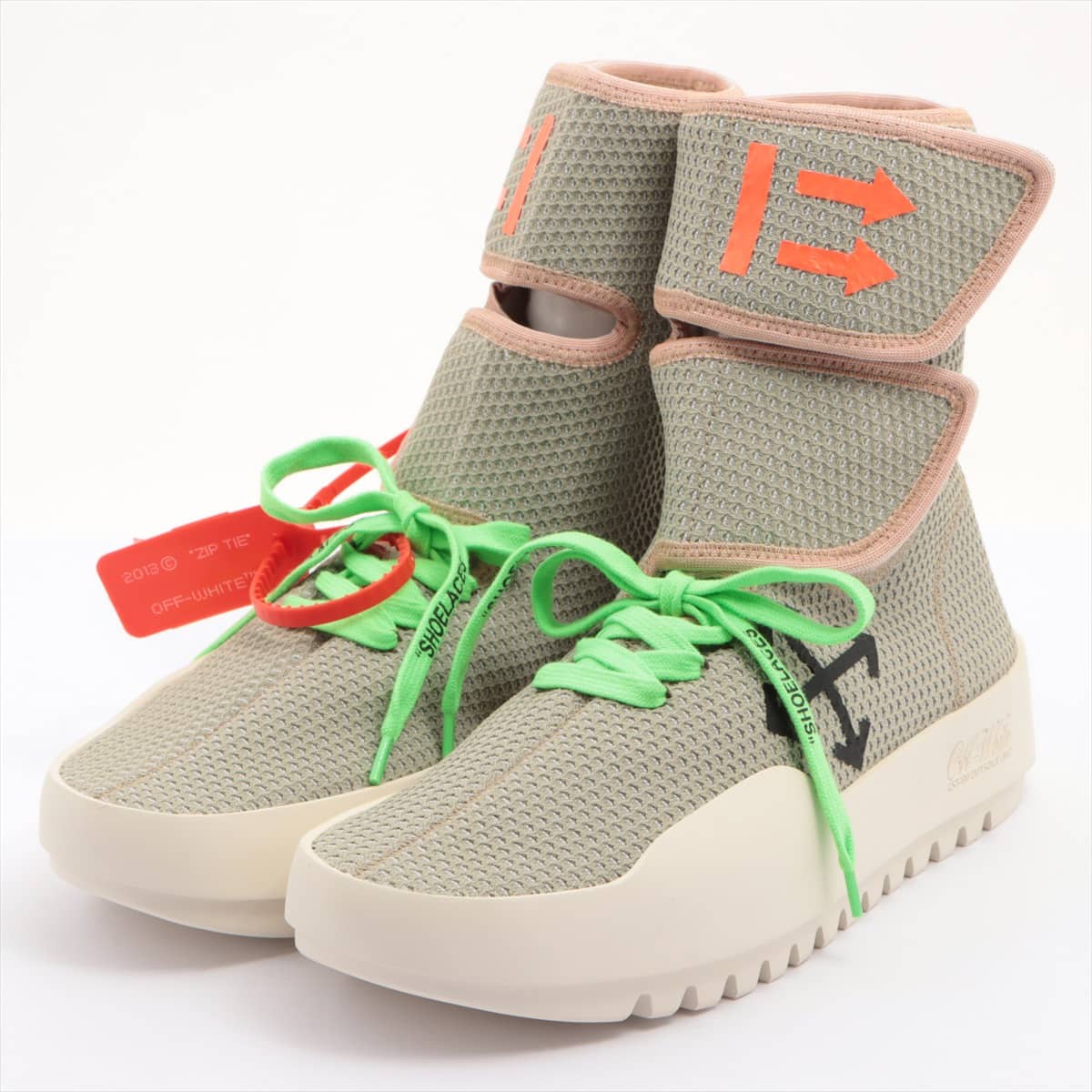 Off-White Polyester High-top Sneakers 39 Unisex Grey CST-001