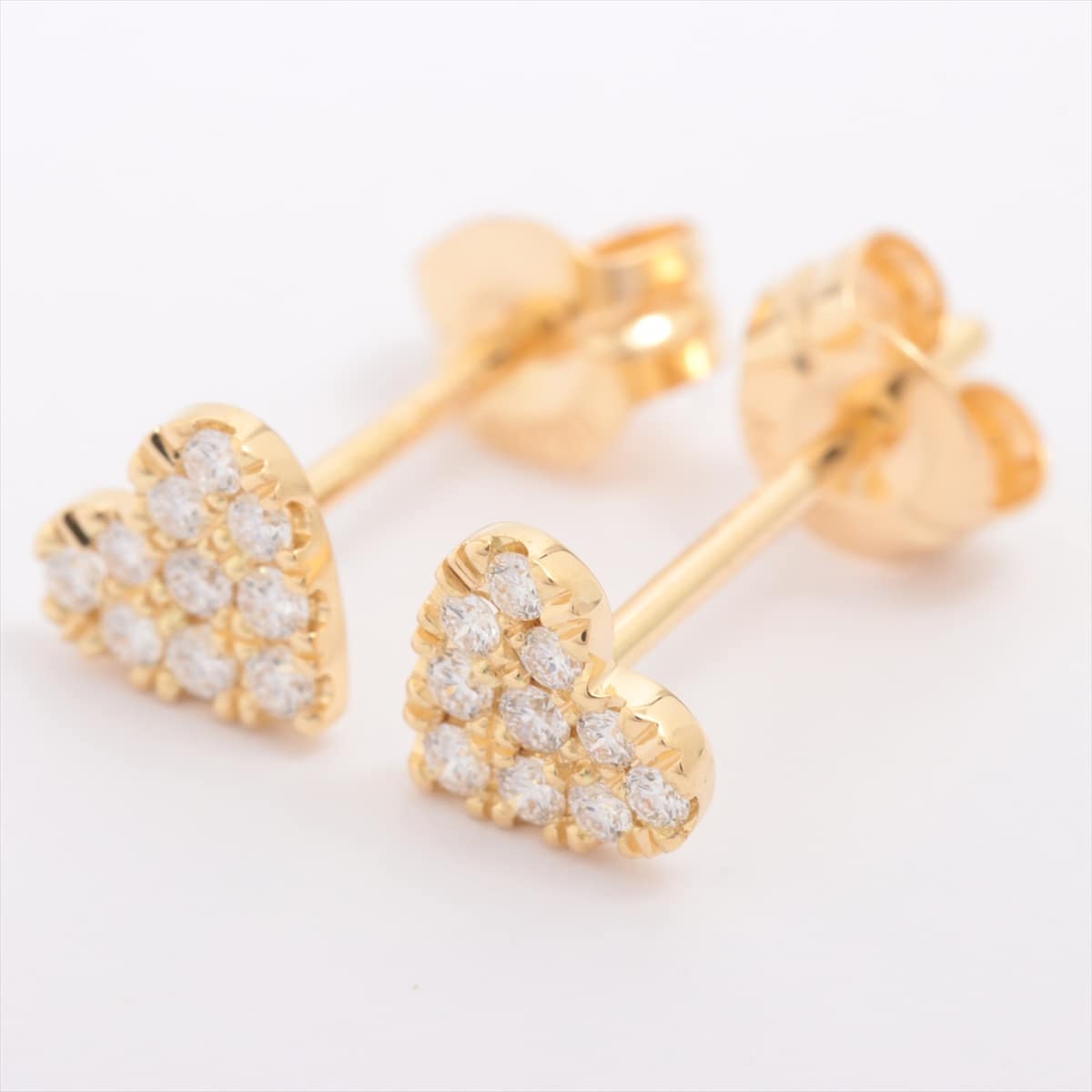 AHKAH AHKAH Heart Pavé diamond Piercing jewelry 750YG Total 0.10ct