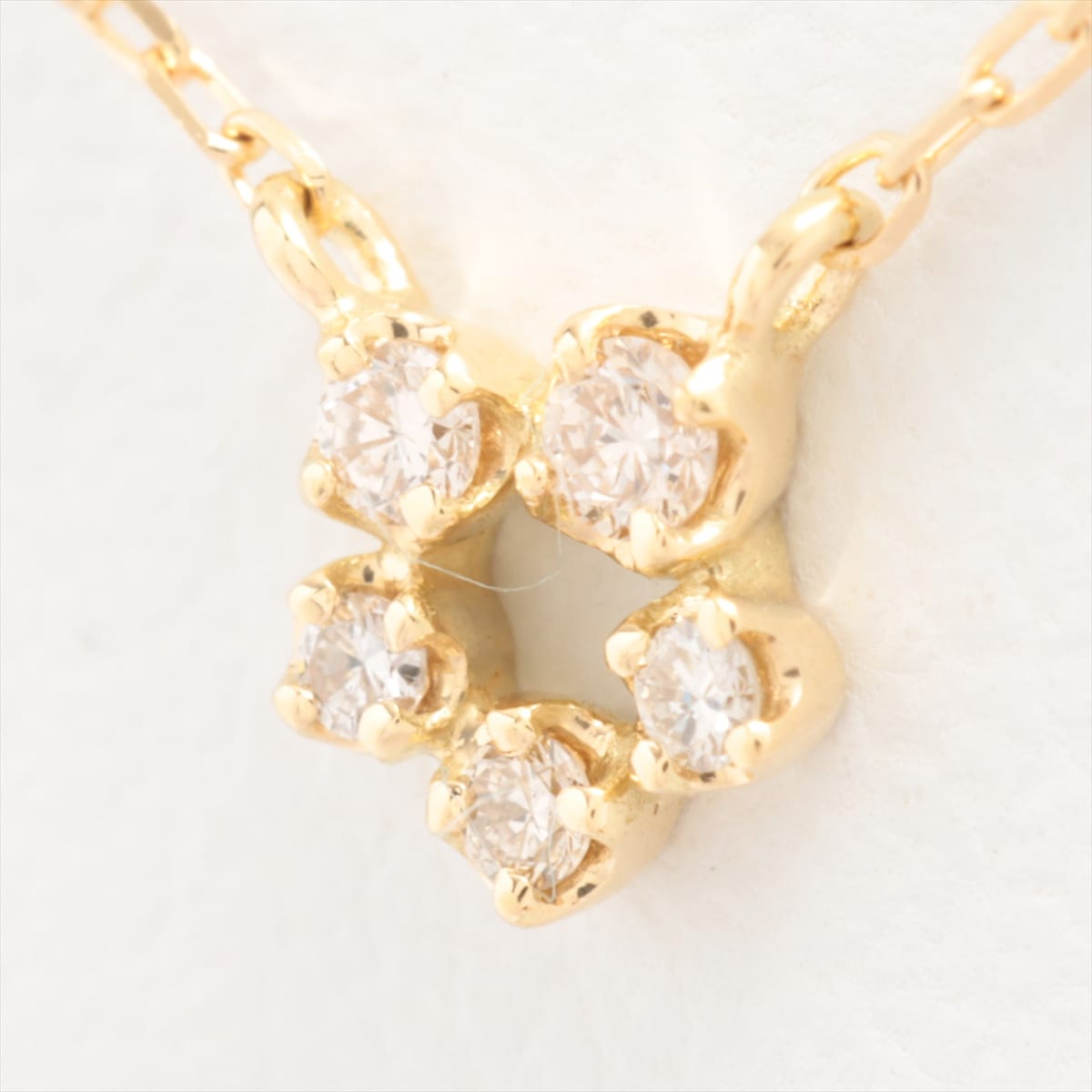 AHKAH AHKAH BELIEVE DEW FLORENT PETIT diamond Necklace 750YG 0.03ct