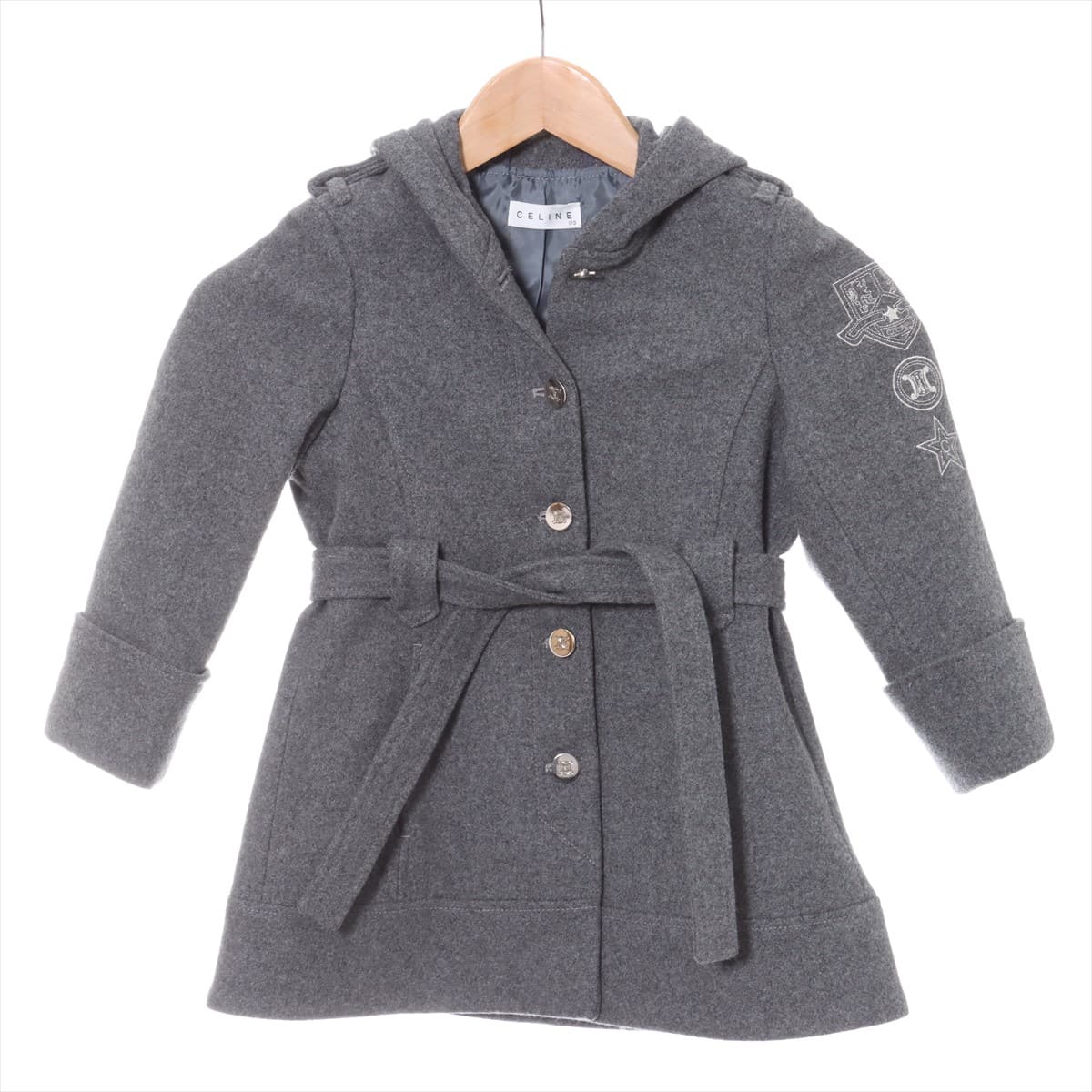 CELINE Macadam Wool & Cashmere coats 110 Kids Grey