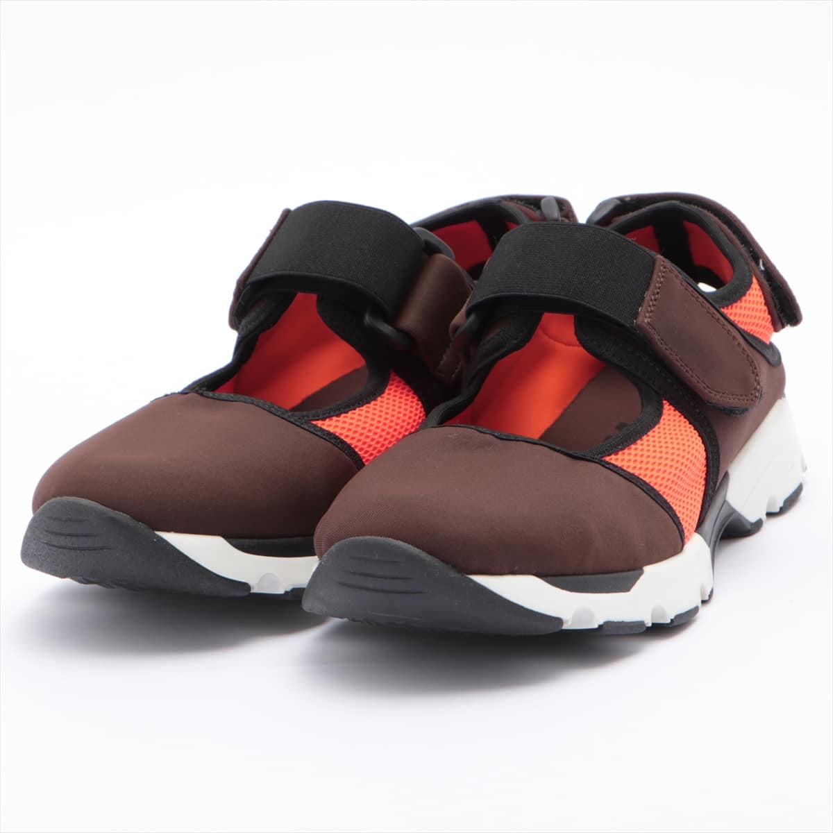 Marni Fabric Sneakers 36 Ladies' Brown Velcro