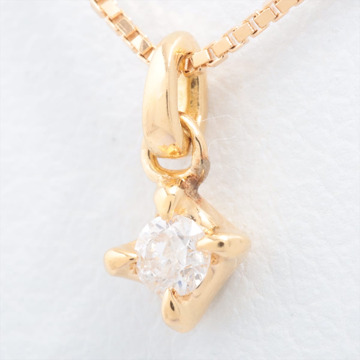 Aget agete diamond Necklace K18YG 0.05ct