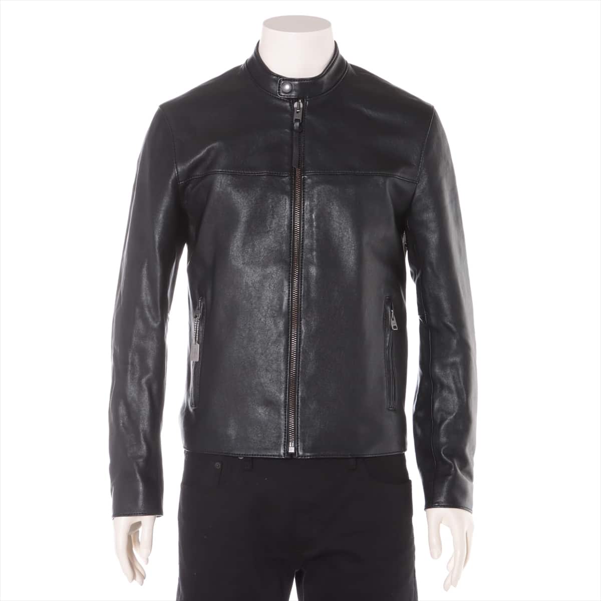 COACH Leather Leather jacket S Men's Black  132154 Single riders