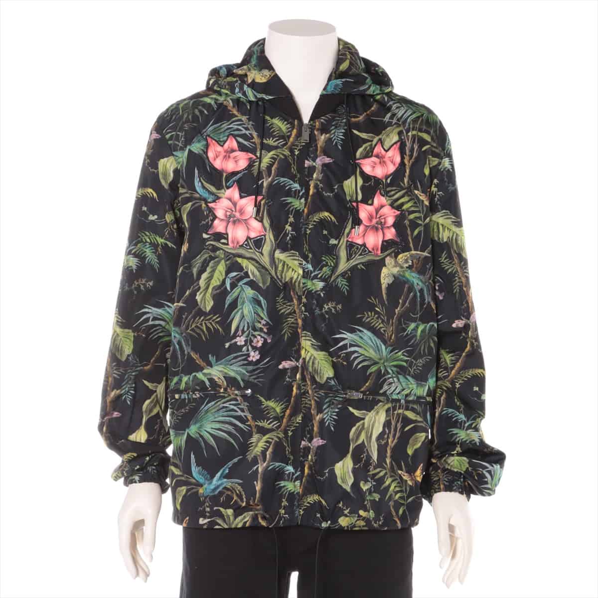 Gucci 16 years Nylon Parker 54 Men's Green x black  429589 Flower Patch BLOOM Nylon Jacket