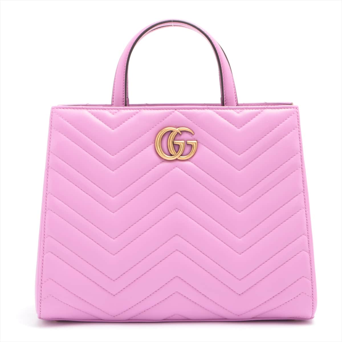 Gucci GG Marmont Leather Shoulder bag Pink 448054