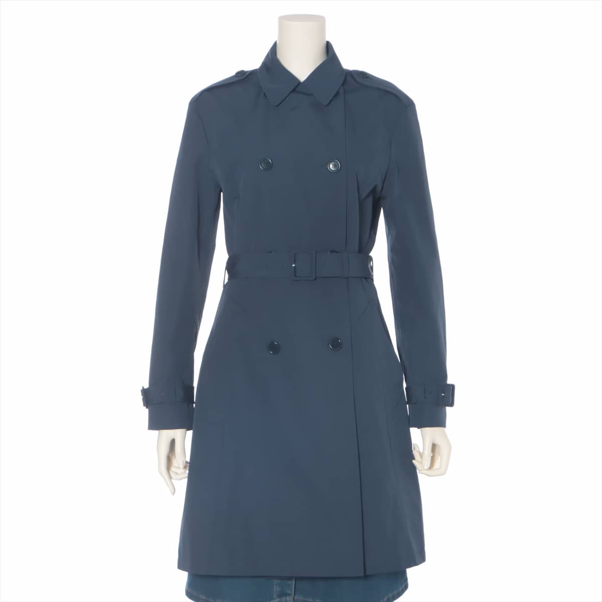 Prada 13 years Cotton & Polyester Trench coat 38 Ladies' Navy blue  belted