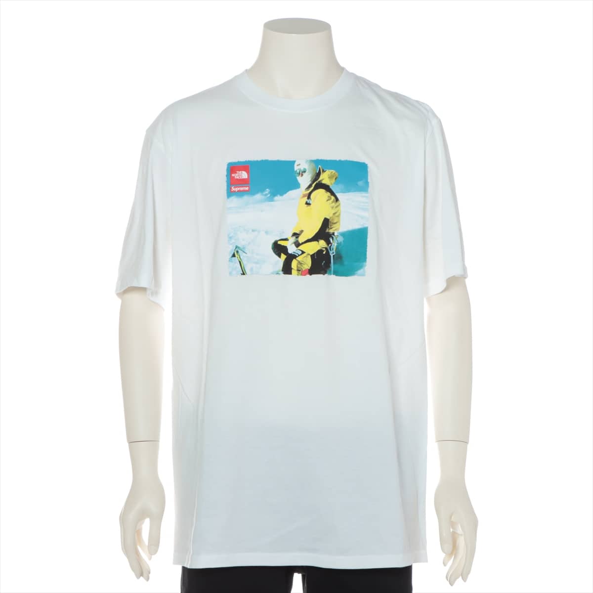 SUPREME × THE NORTH FACE 18AW Cotton T-shirt L Men's White  EXPEDITION Out of tag