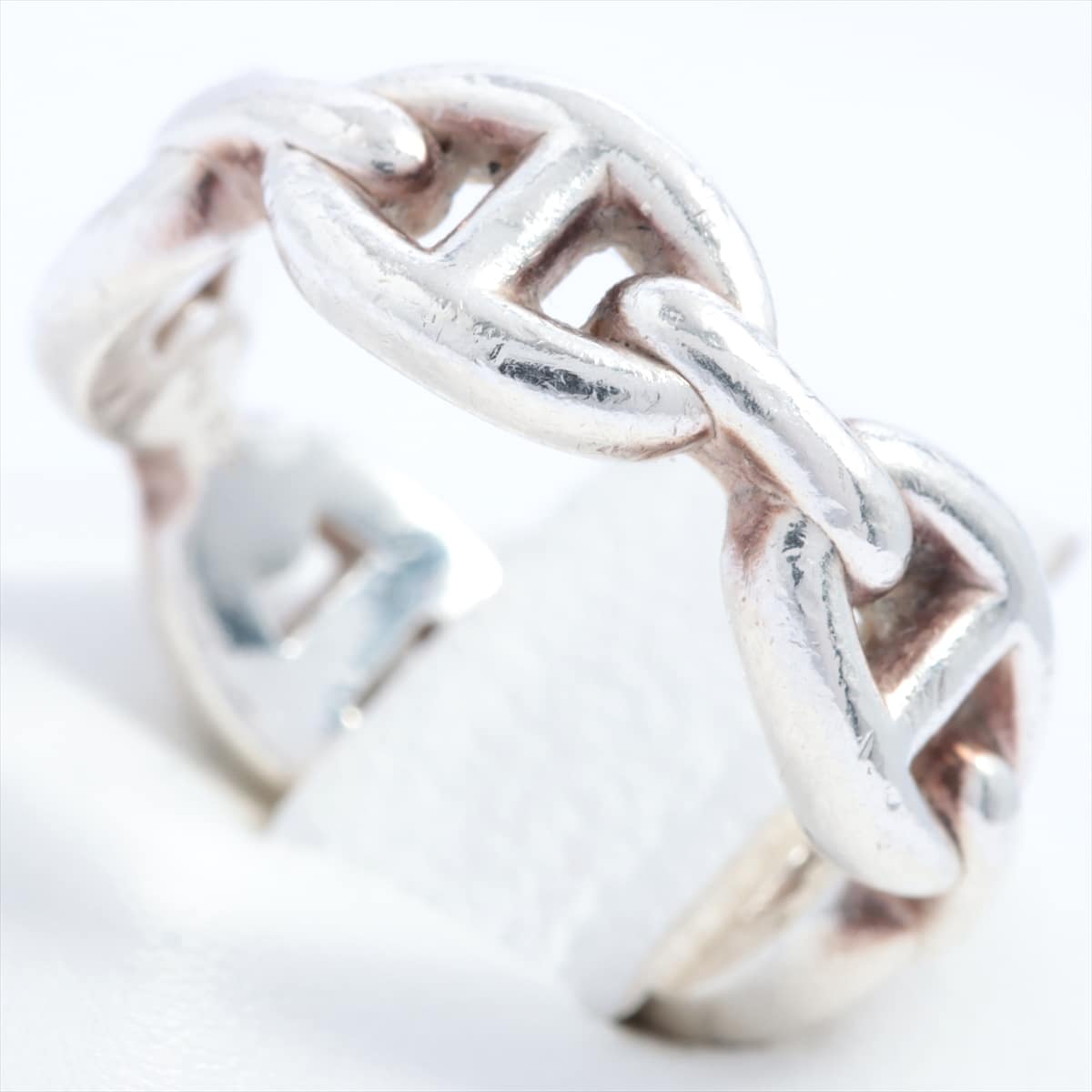 Hermès Chaîne d'Ancre Enchainee rings #52 925 Silver
