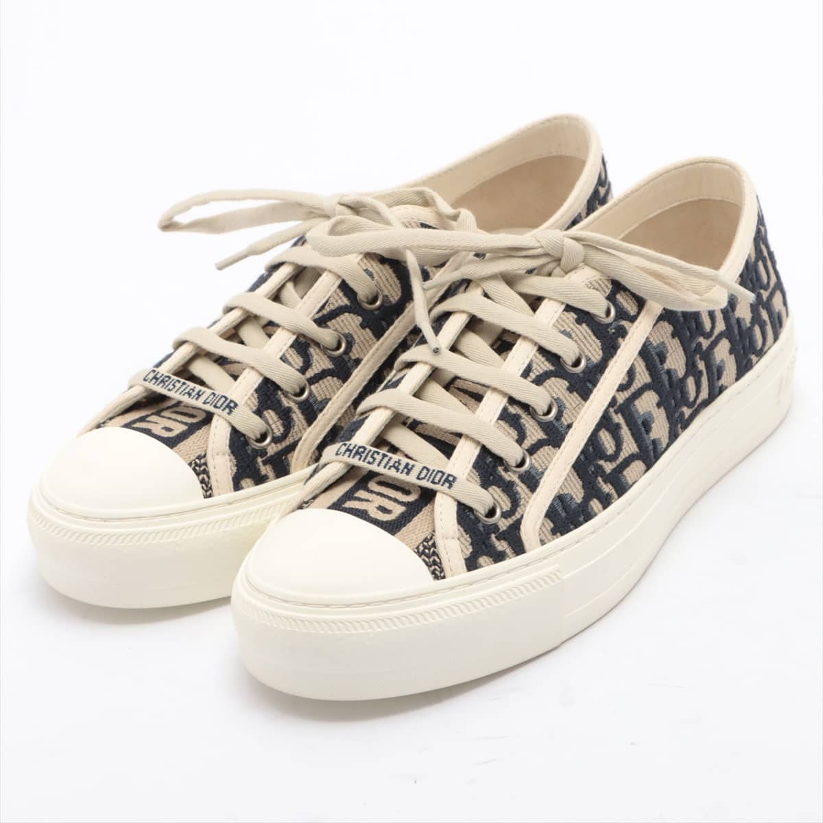 Christian Dior canvas Sneakers 38 Unisex Blue x white Trotter