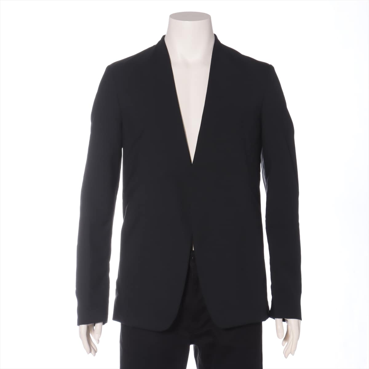 Maison Margiela 19SS Cotton & Wool Collarless jacket 44 Men's Black  S50BN0370