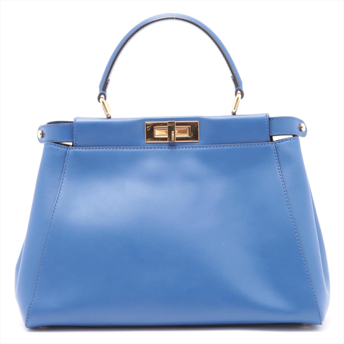 Fendi PEEKABOO REGULAR Leather 2way handbag Blue 8BN226