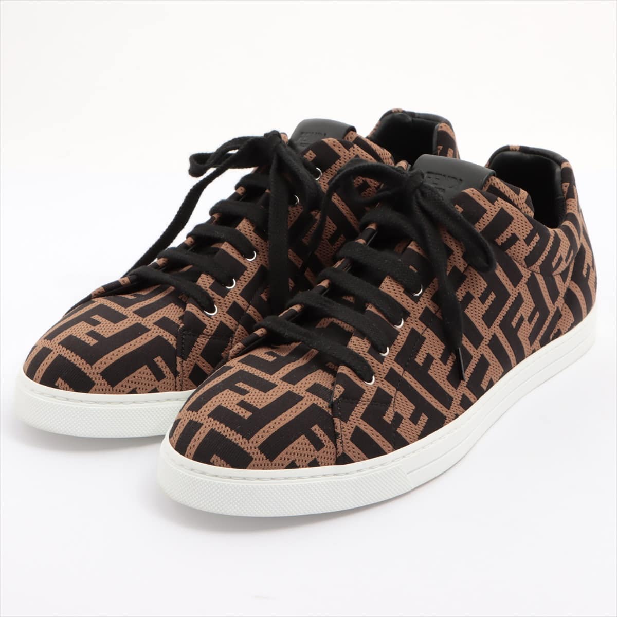 Fendi Fabric Sneakers 8 Men's Brown Zucca pattern 7E1258