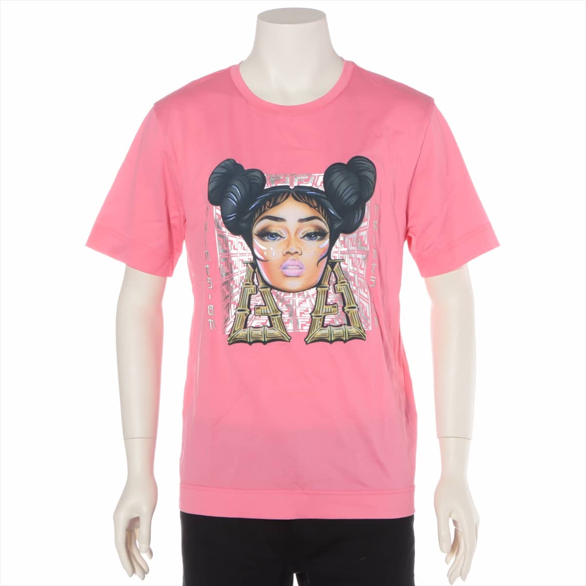 Fendi 19 Cotton T-shirt XS Men's Pink  Nicki Minaj collaboration