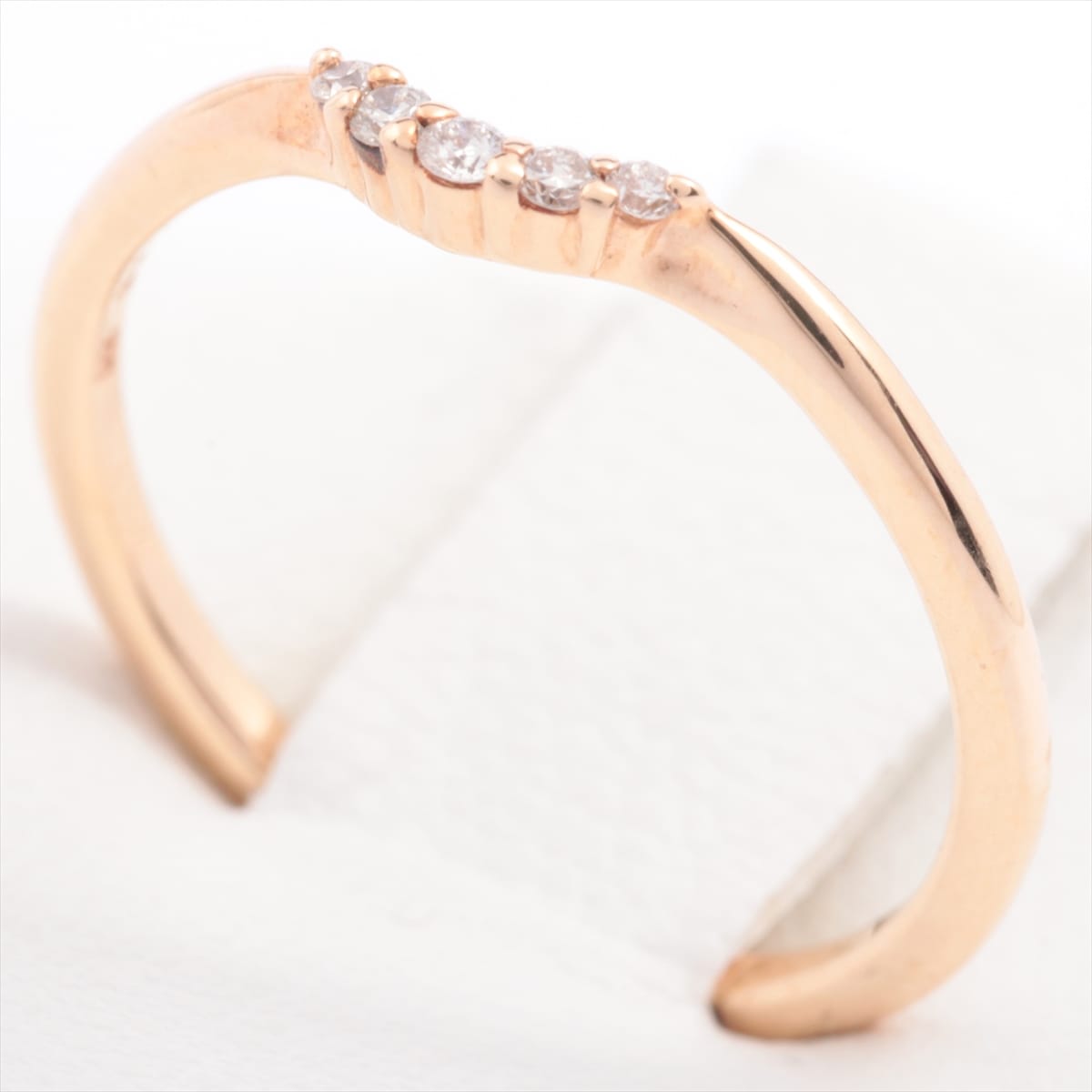 Aget agete diamond pinky ring K10YG 0.03ct #5