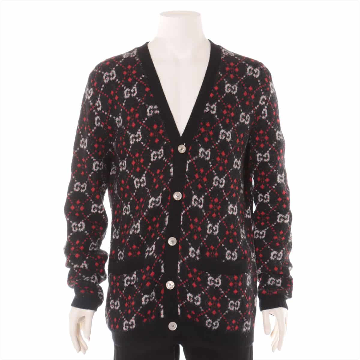 Gucci GG jacquard Alpaca Cardigan S Men's Red x Black  There are pilling balls on the whole