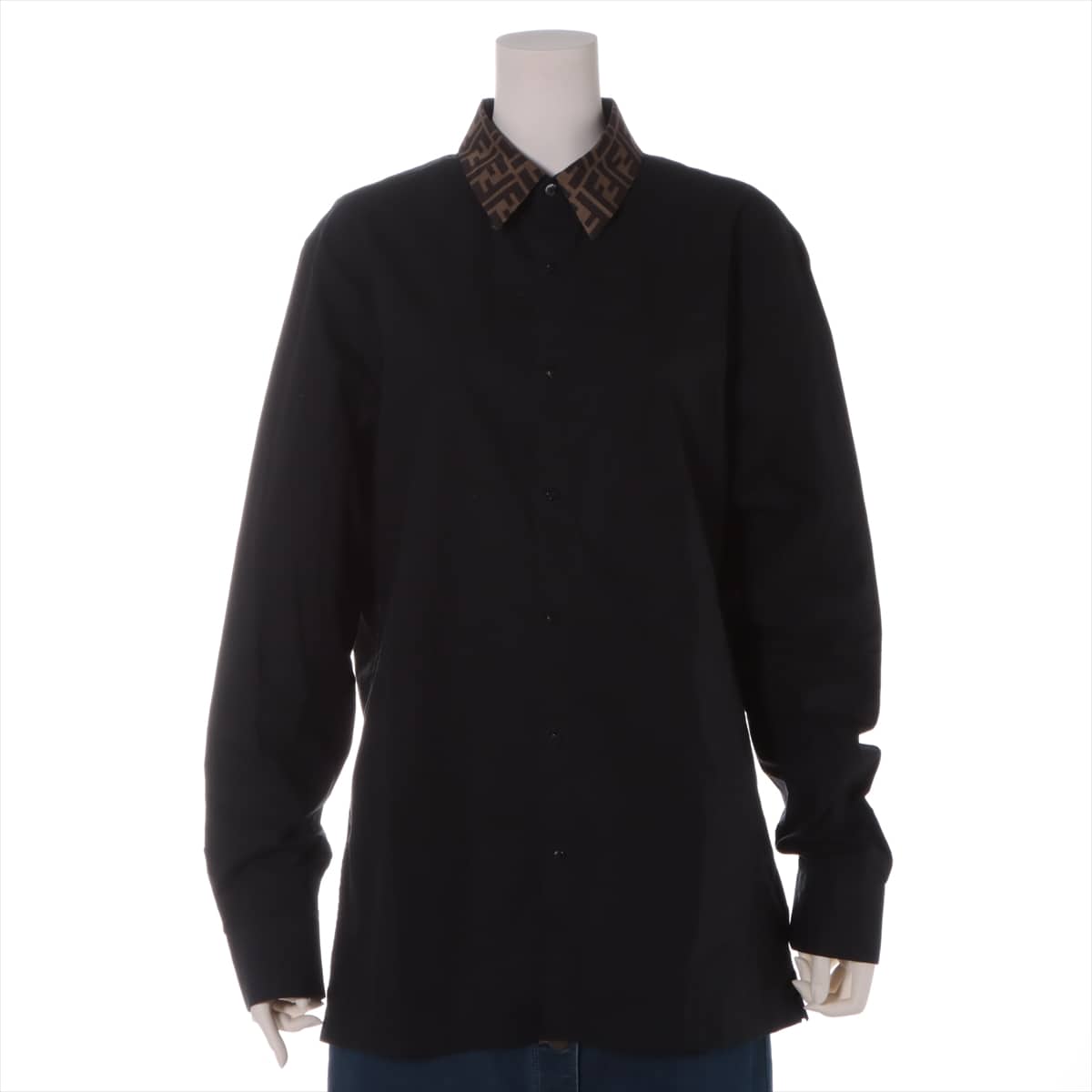 Fendi ZUCCa 20 years Cotton Shirt 41 Men's Black  Tobacco smell, there are threads