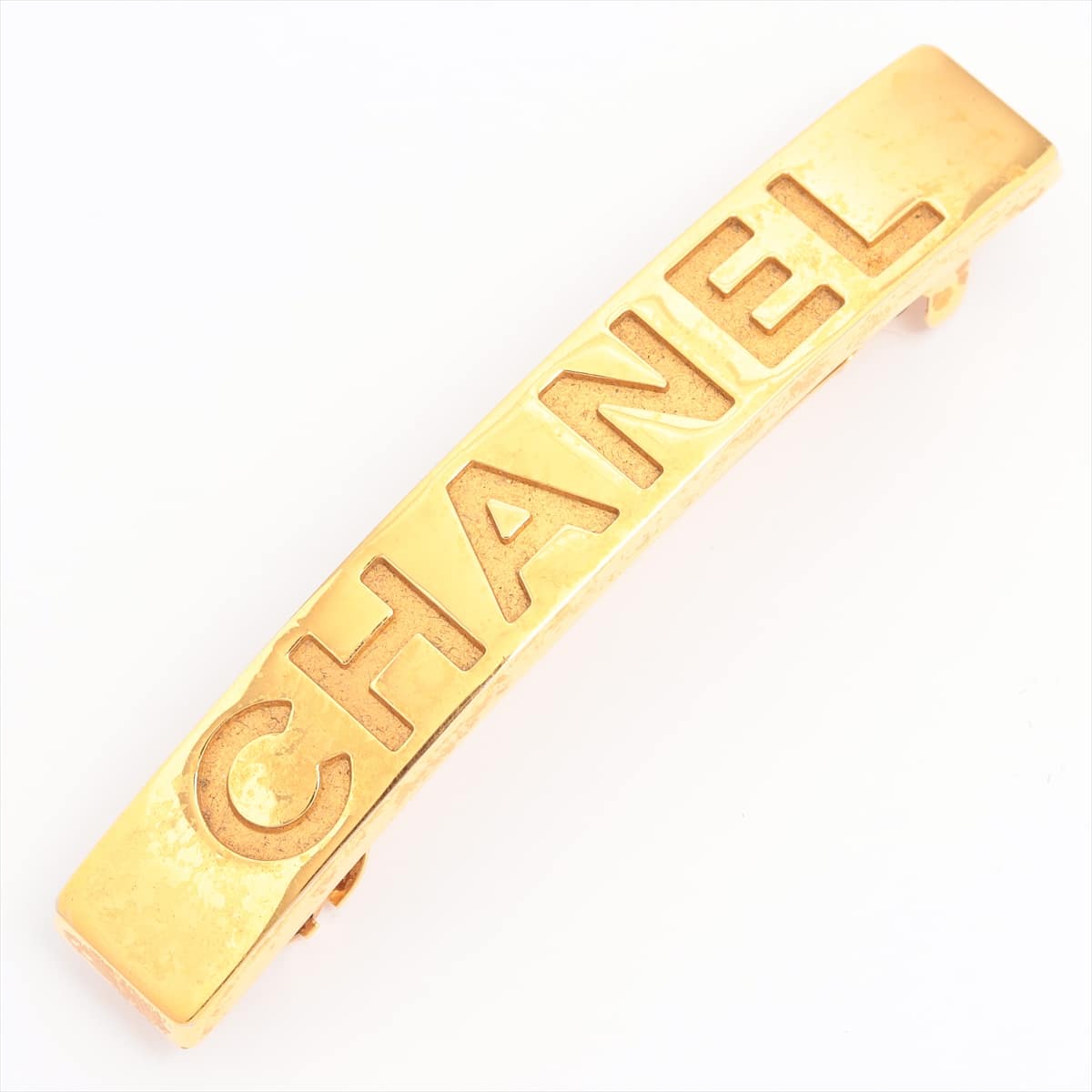 Chanel Logo 97A Hair Slide GP Gold