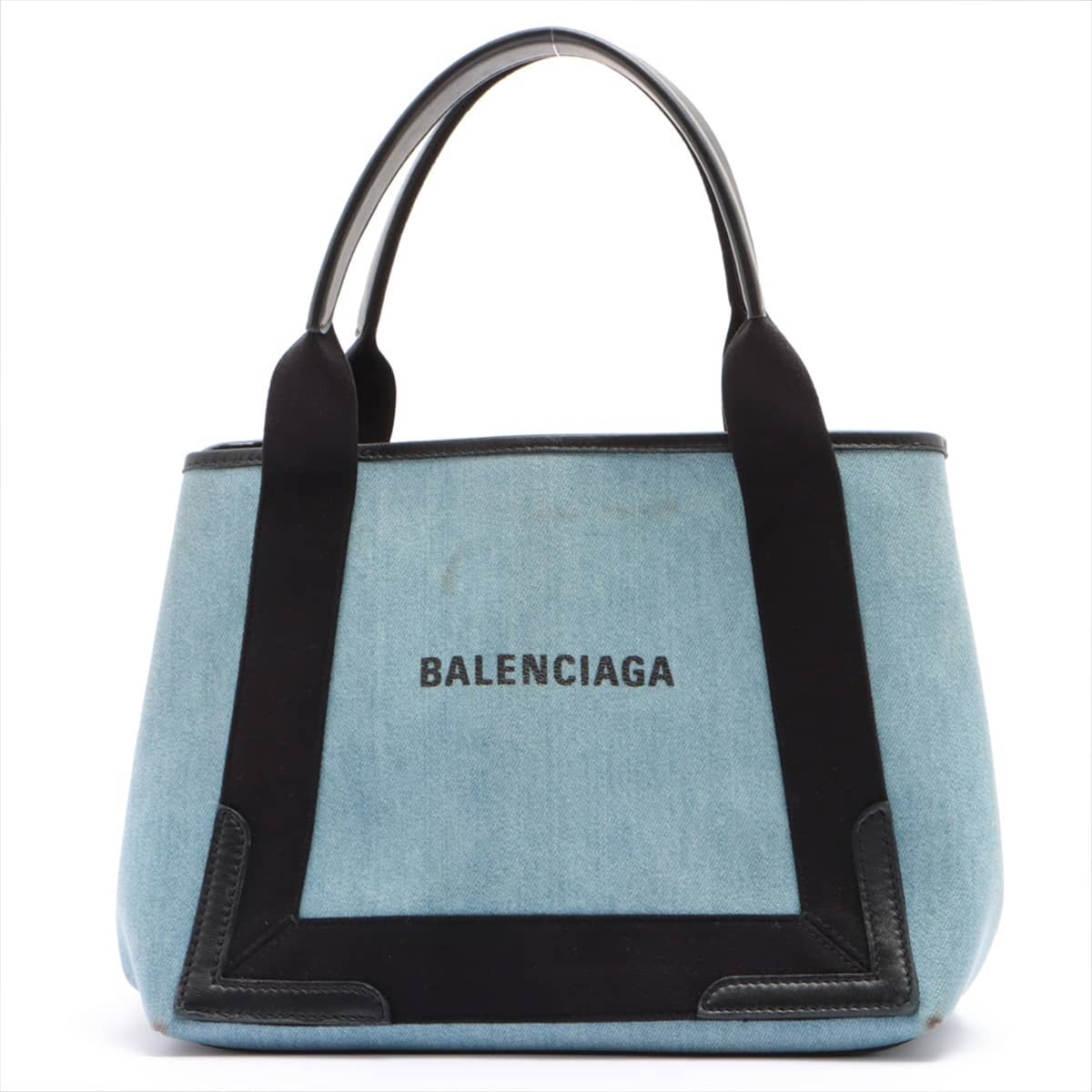 Balenciaga Navy cabas Coating canvas Tote bag Blue 339933
