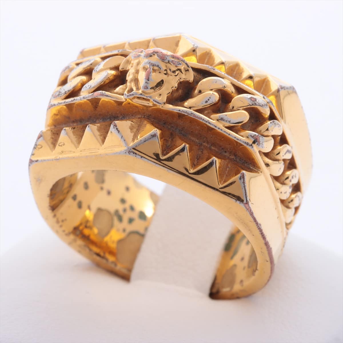VERSACE Medusa rings 19 GP Gold Has discoloration